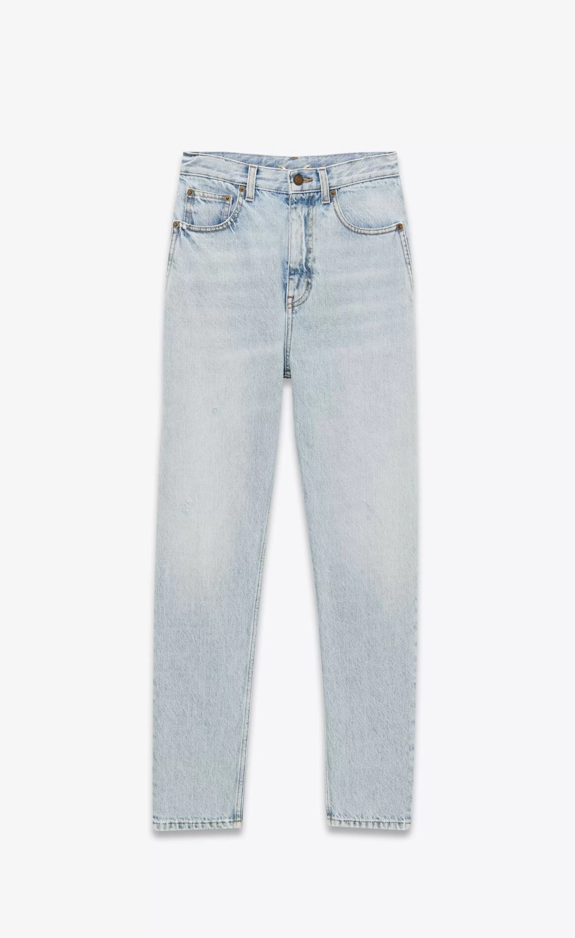 Women Saint Laurent Denim^80's Cropped Jeans In Denim | | YSL.com