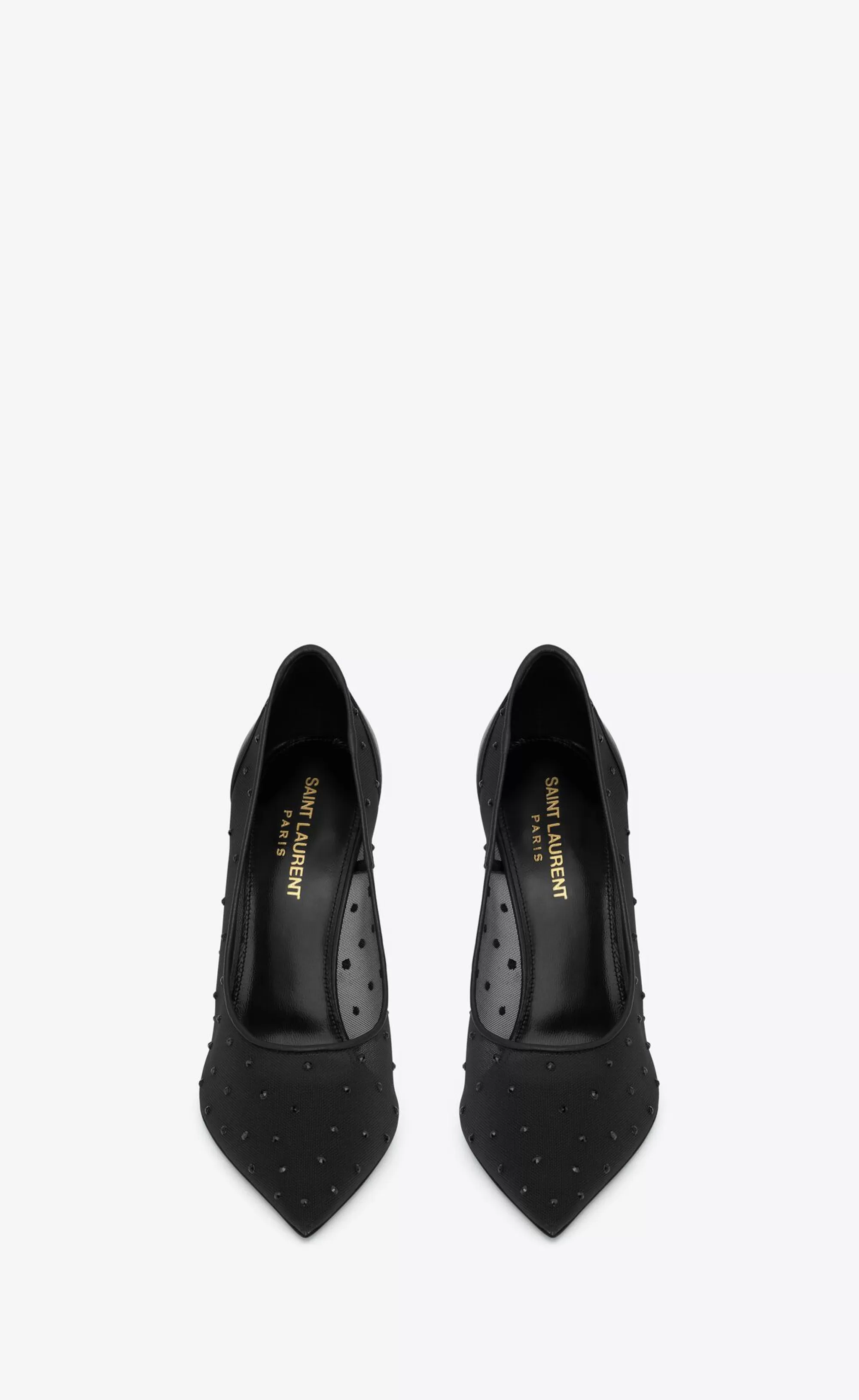 Women Saint Laurent PUMPS^ANJA Pumps In Rhinestone Mesh | | YSL.com