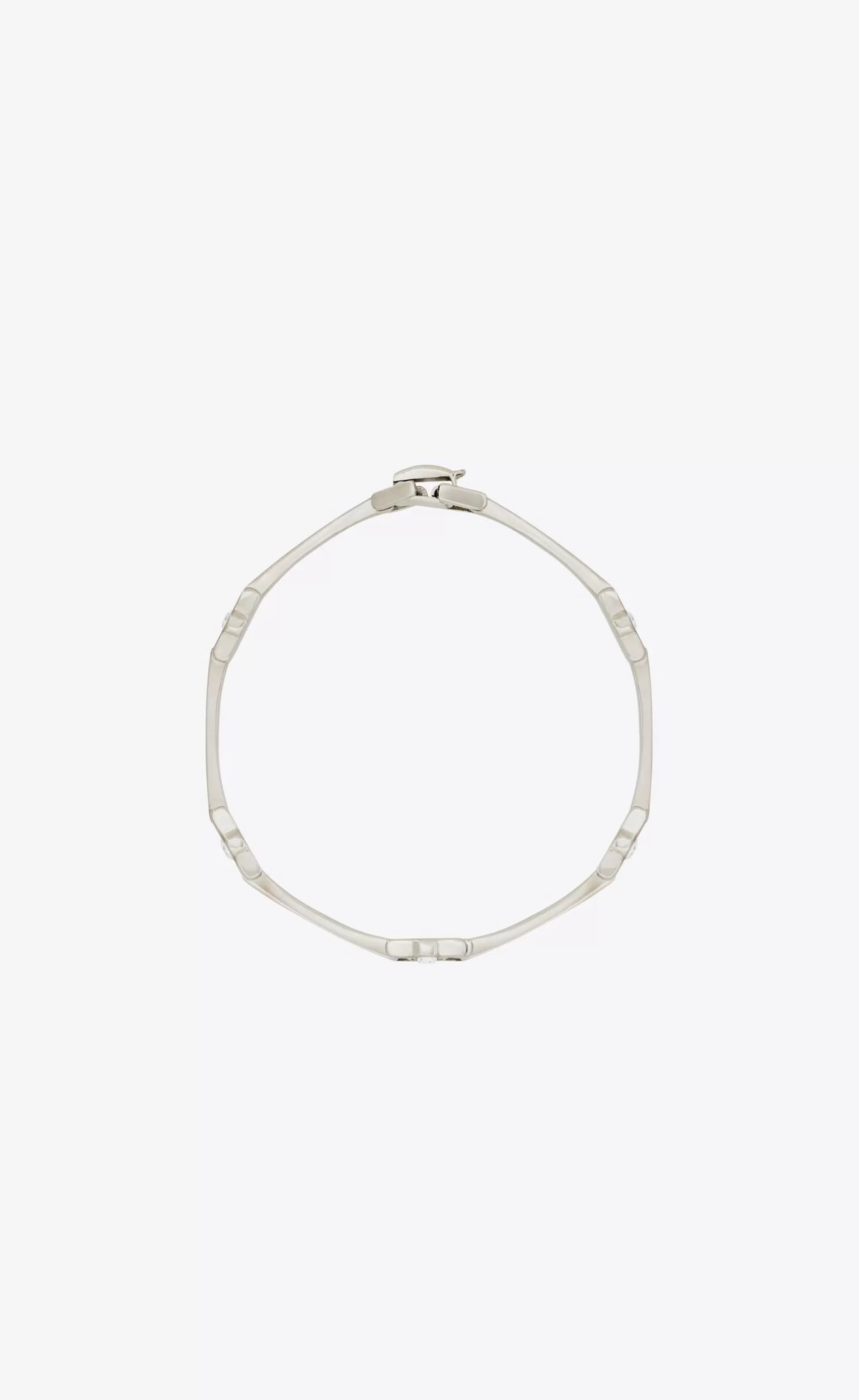 Saint Laurent Bracelets^Articulated Crystal Bracelet In Metal | | YSL.com