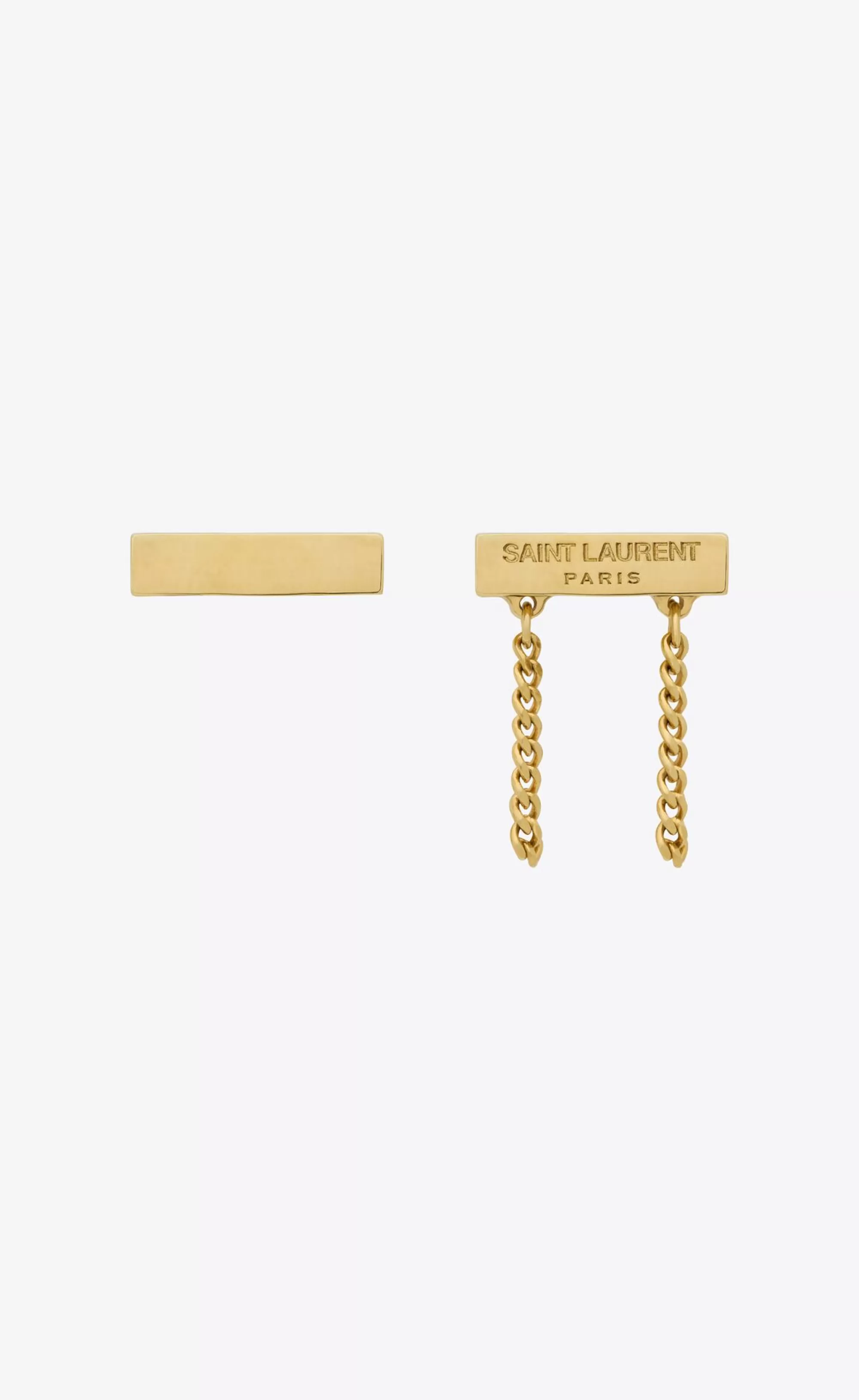 Women Saint Laurent EARRINGS^Asymmetric Earrings In Metal | | YSL.com