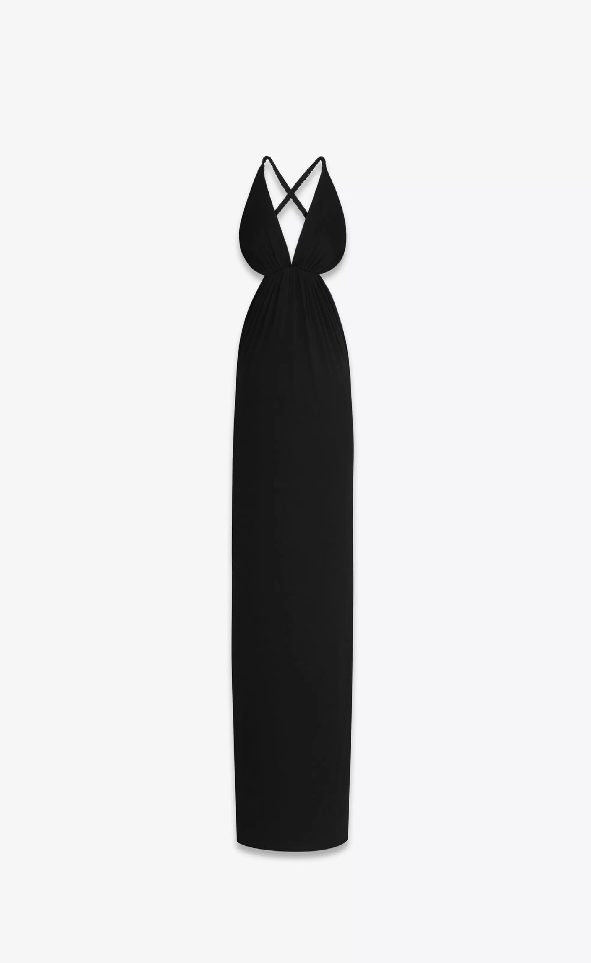 Women Saint Laurent DRESSES^Backless Halter Dress In Crepe Jersey | | YSL.com