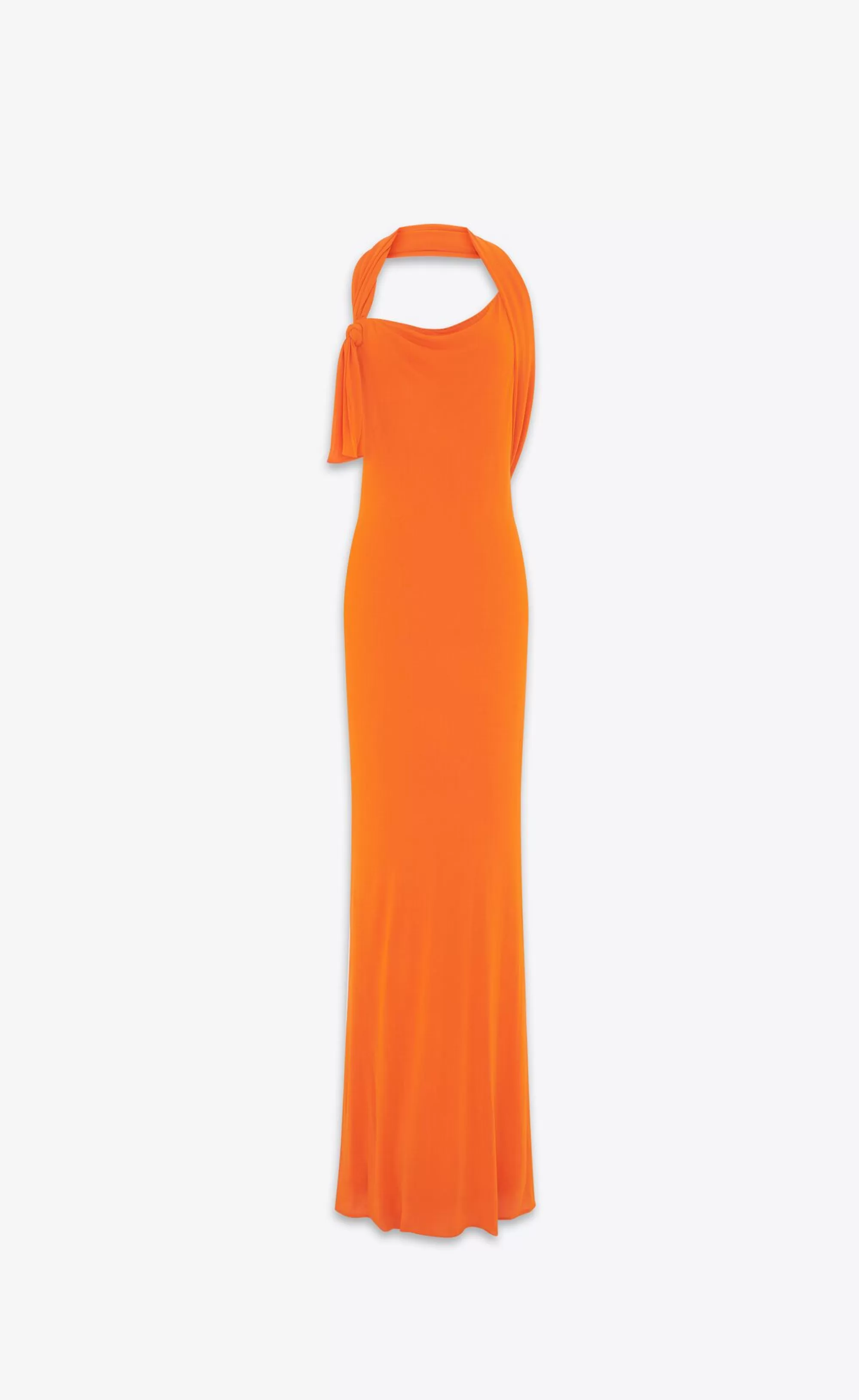 Women Saint Laurent DRESSES^Backless Halter Dress In Jersey | | YSL.com