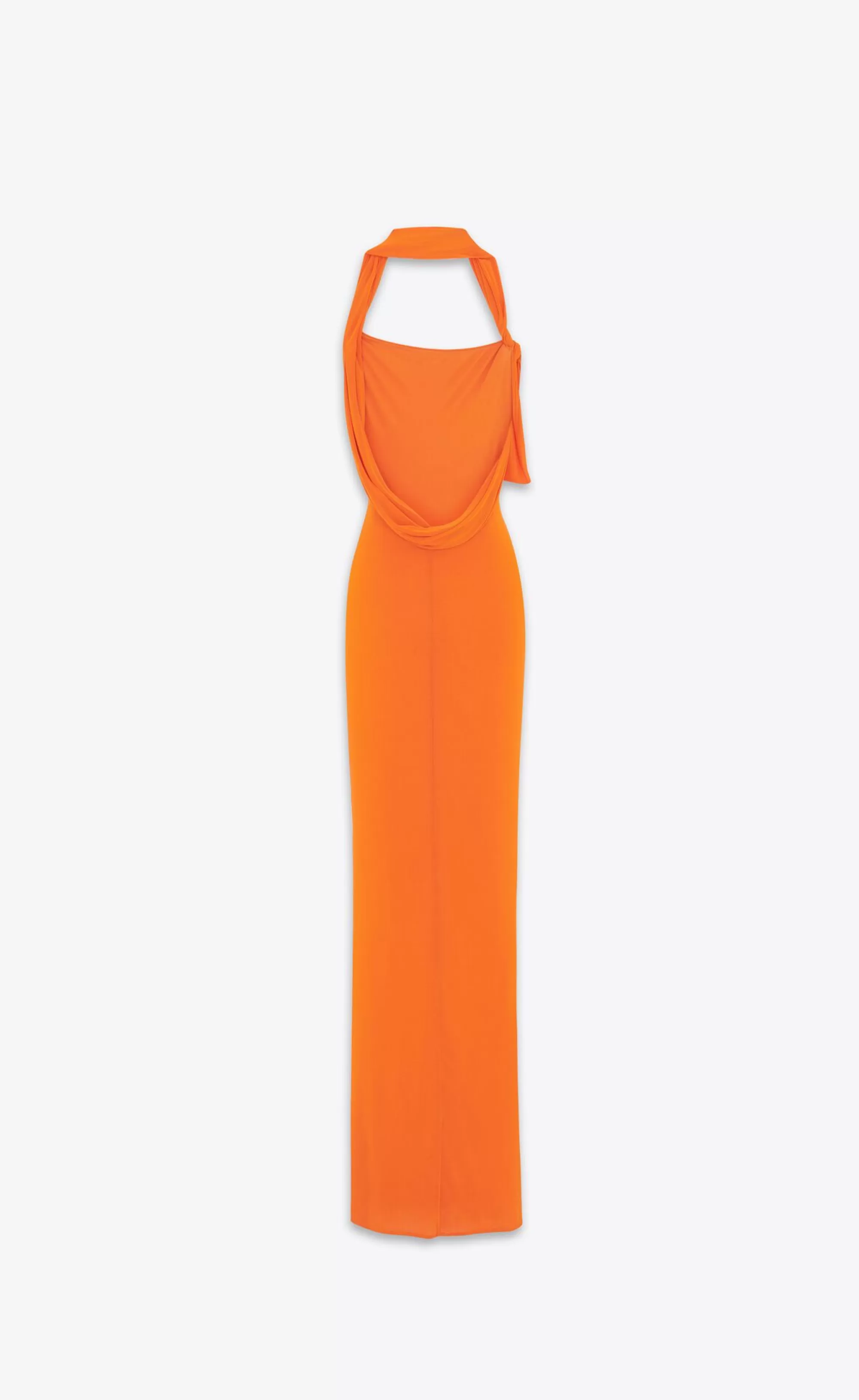 Women Saint Laurent DRESSES^Backless Halter Dress In Jersey | | YSL.com