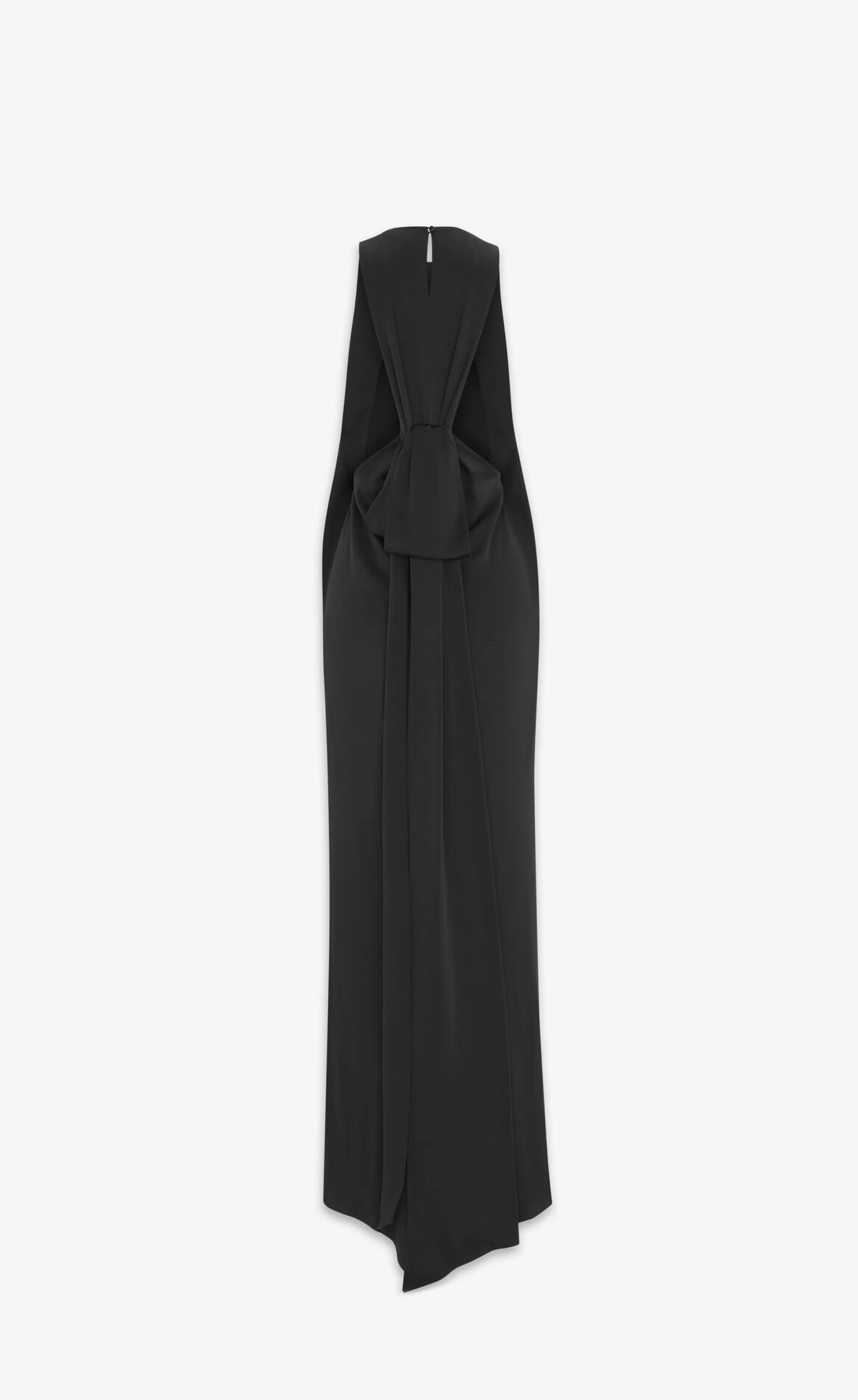 Women Saint Laurent DRESSES^Back-tie Dress In Satin Crepe | | YSL.com