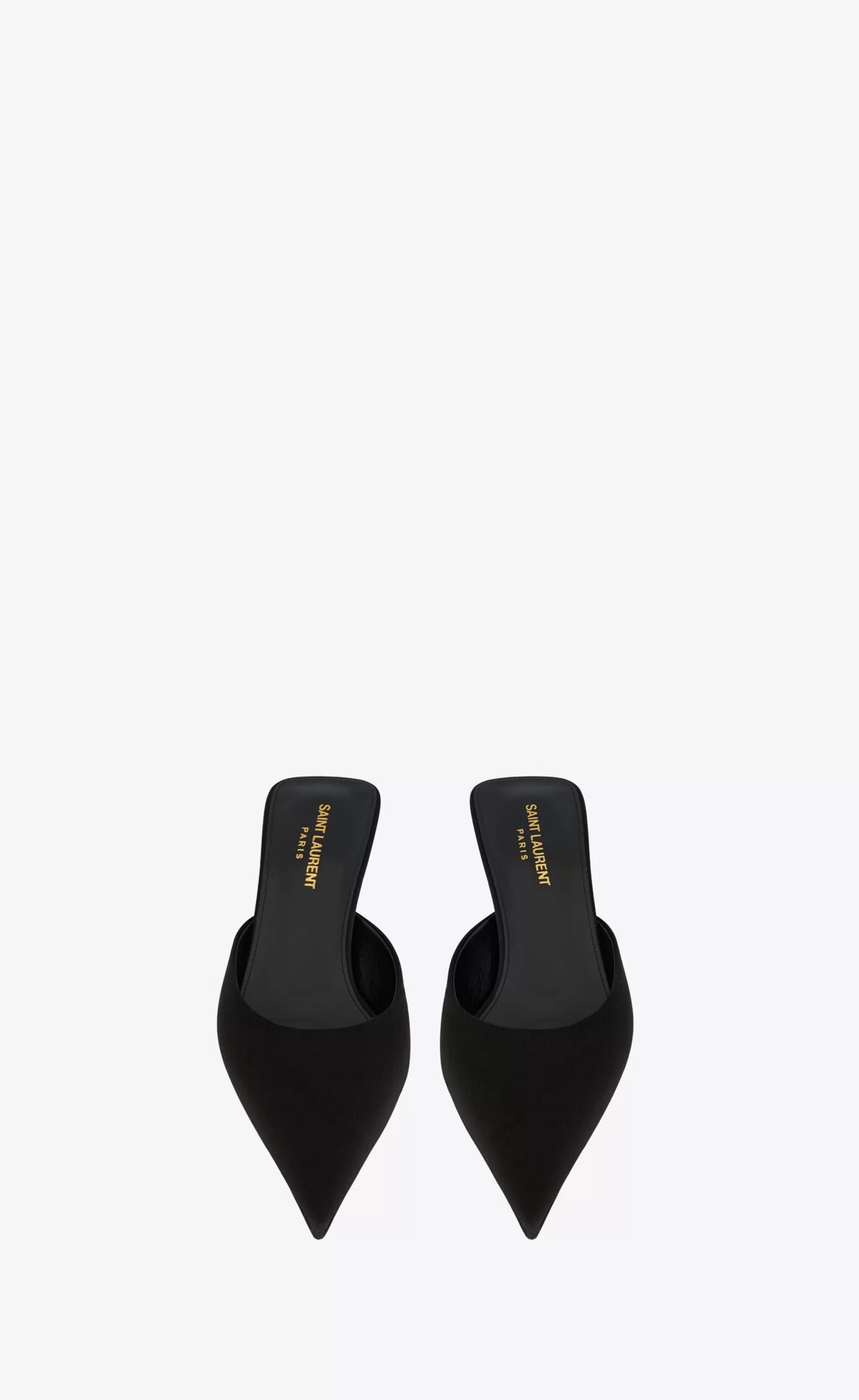 Women Saint Laurent MULES^BARBARA Mules In Satin Crepe | | YSL.com