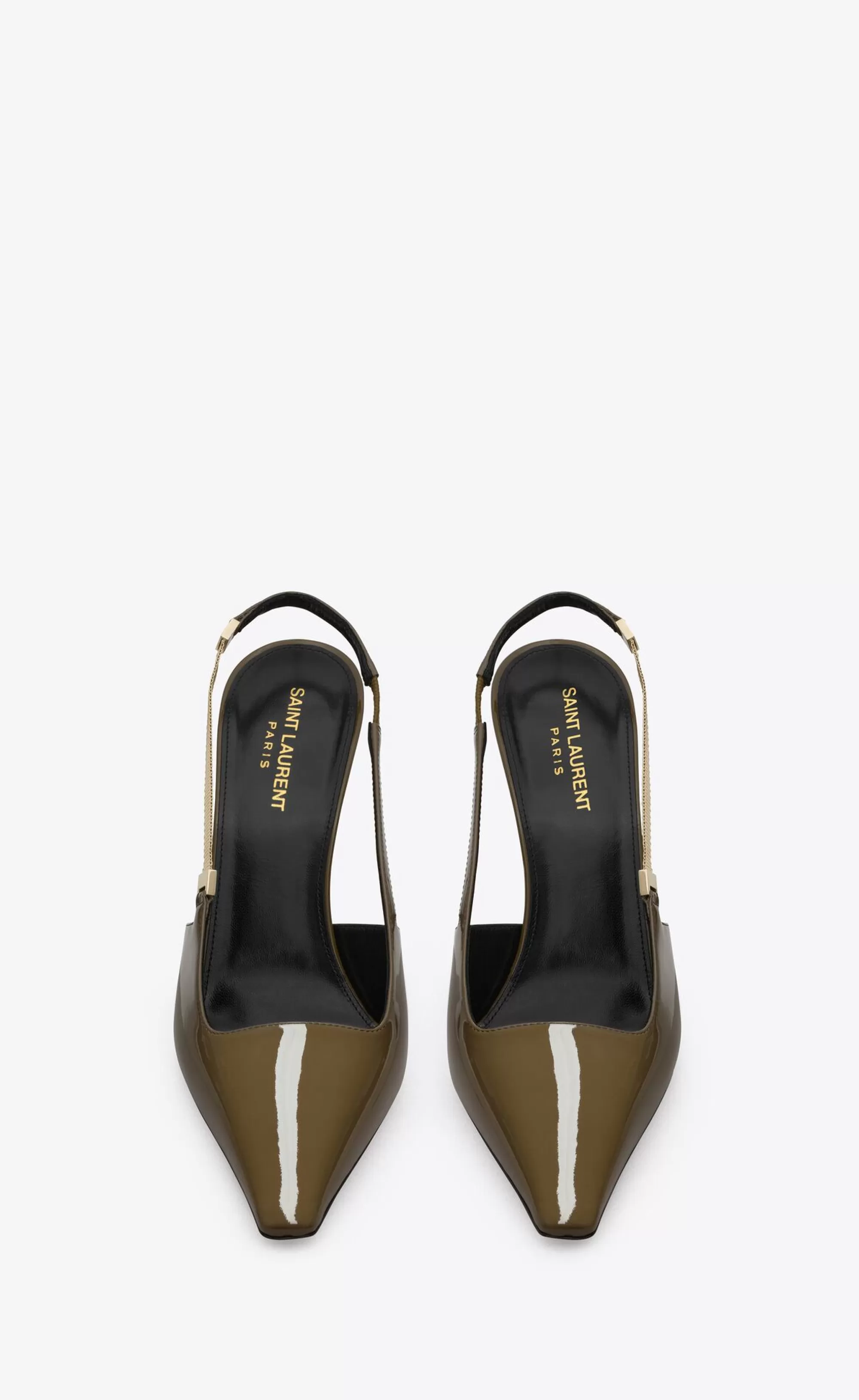 Women Saint Laurent SLINGBACKS^BLAKE Slingback Pumps In Patent Leather | | YSL.com