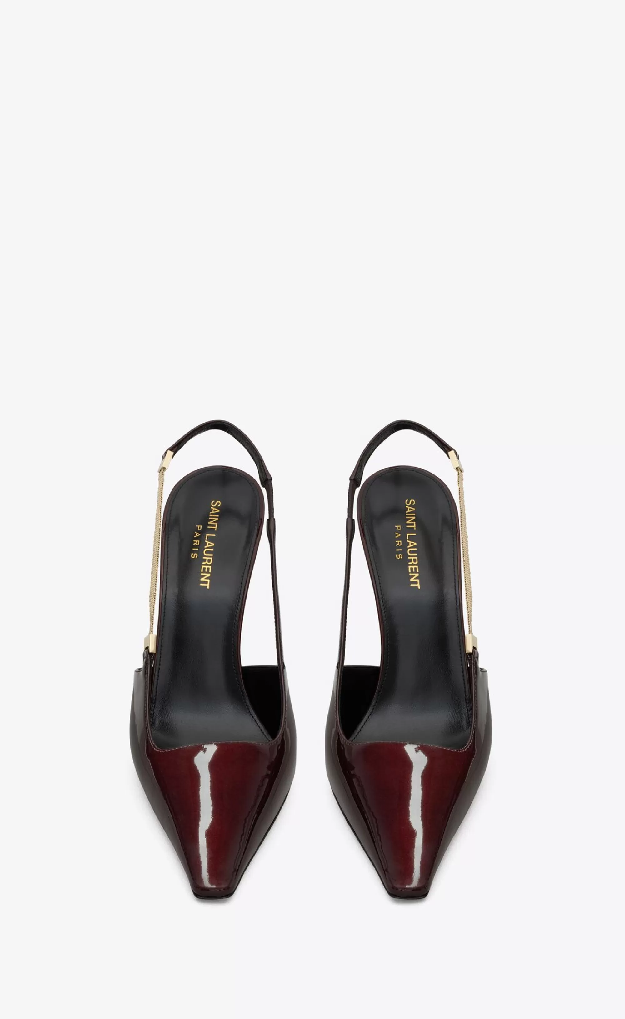 Women Saint Laurent SLINGBACKS^BLAKE Slingback Pumps In Patent Leather | | YSL.com