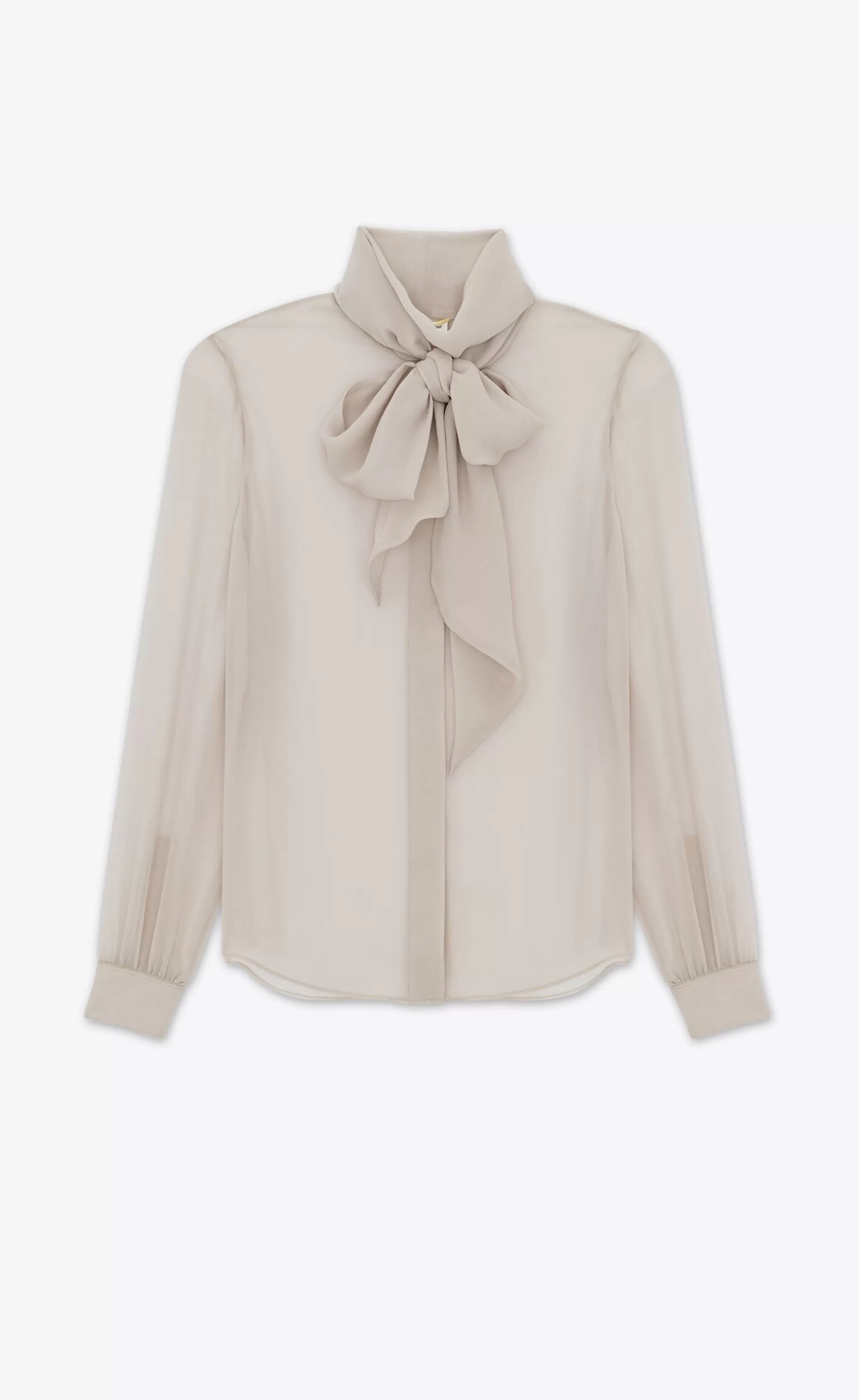 Women Saint Laurent SHIRTS AND TOPS | SMOKING^Blouse In Silk Muslin Crepe | | YSL.com