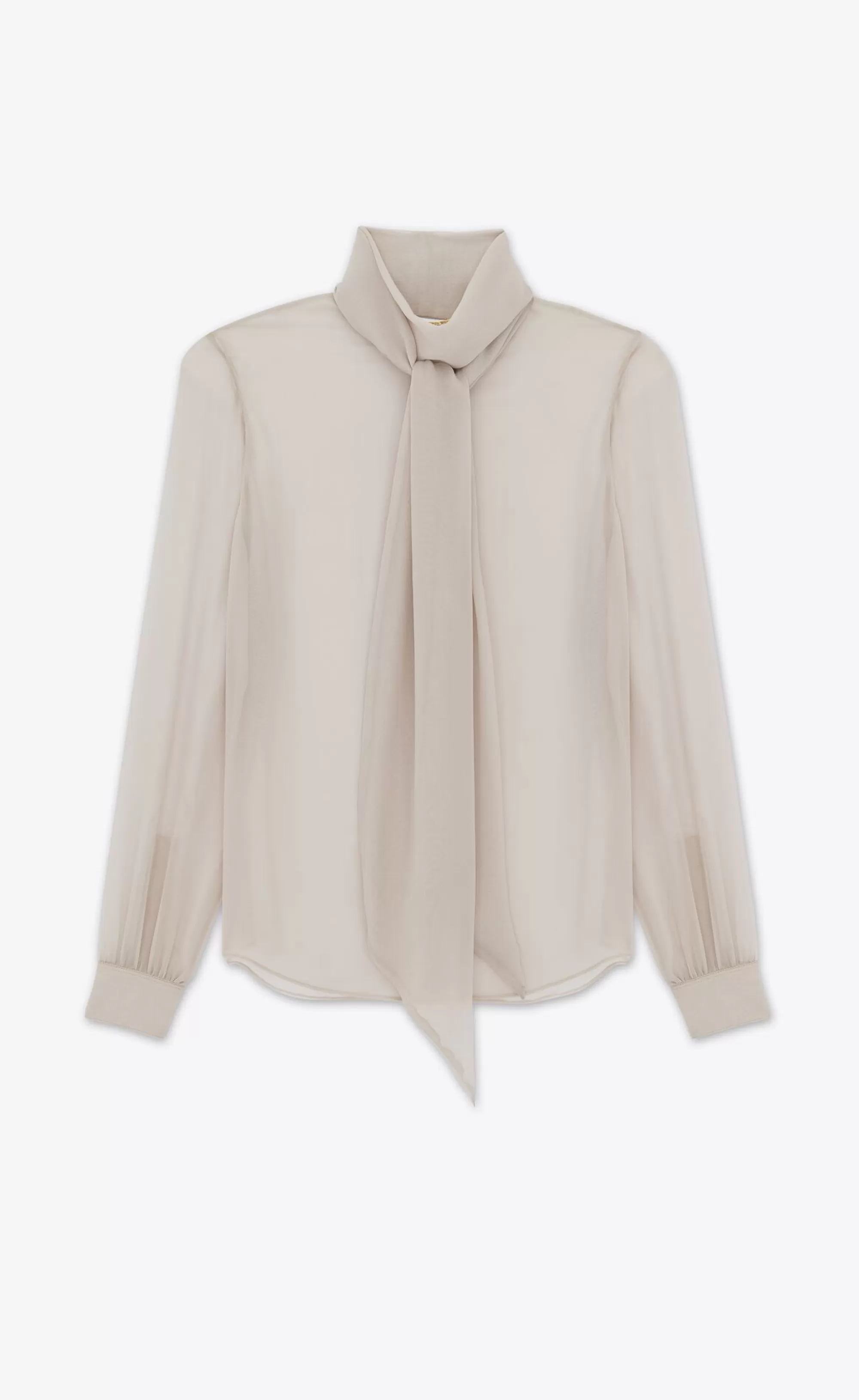 Women Saint Laurent SHIRTS AND TOPS | SMOKING^Blouse In Silk Muslin Crepe | | YSL.com