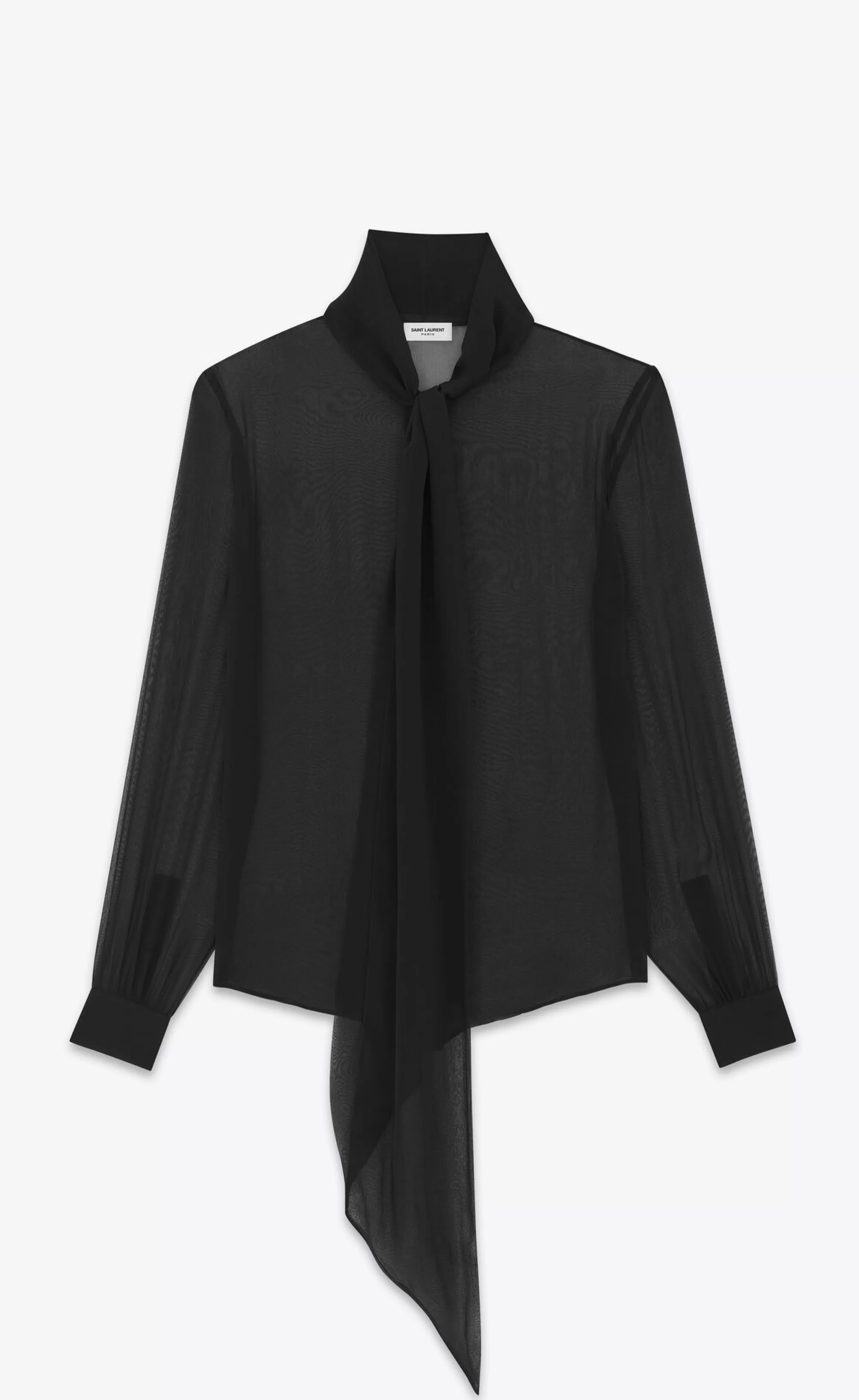 Women Saint Laurent SHIRTS AND TOPS^BLOUSE IN SILK MUSLIN CREPE | | YSL.com