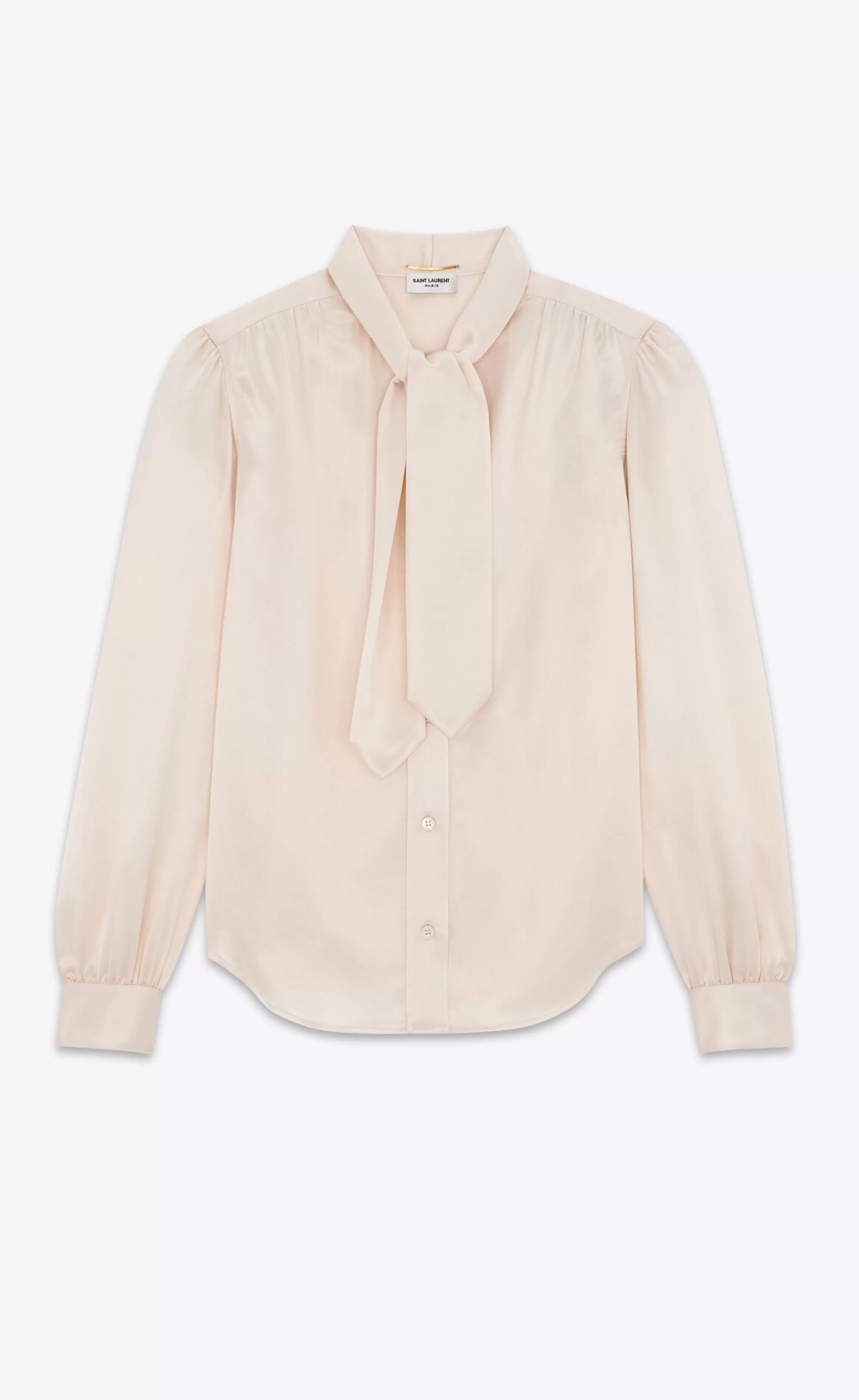 Women Saint Laurent SHIRTS AND TOPS | SMOKING^Blouse In Silk Satin | | YSL.com