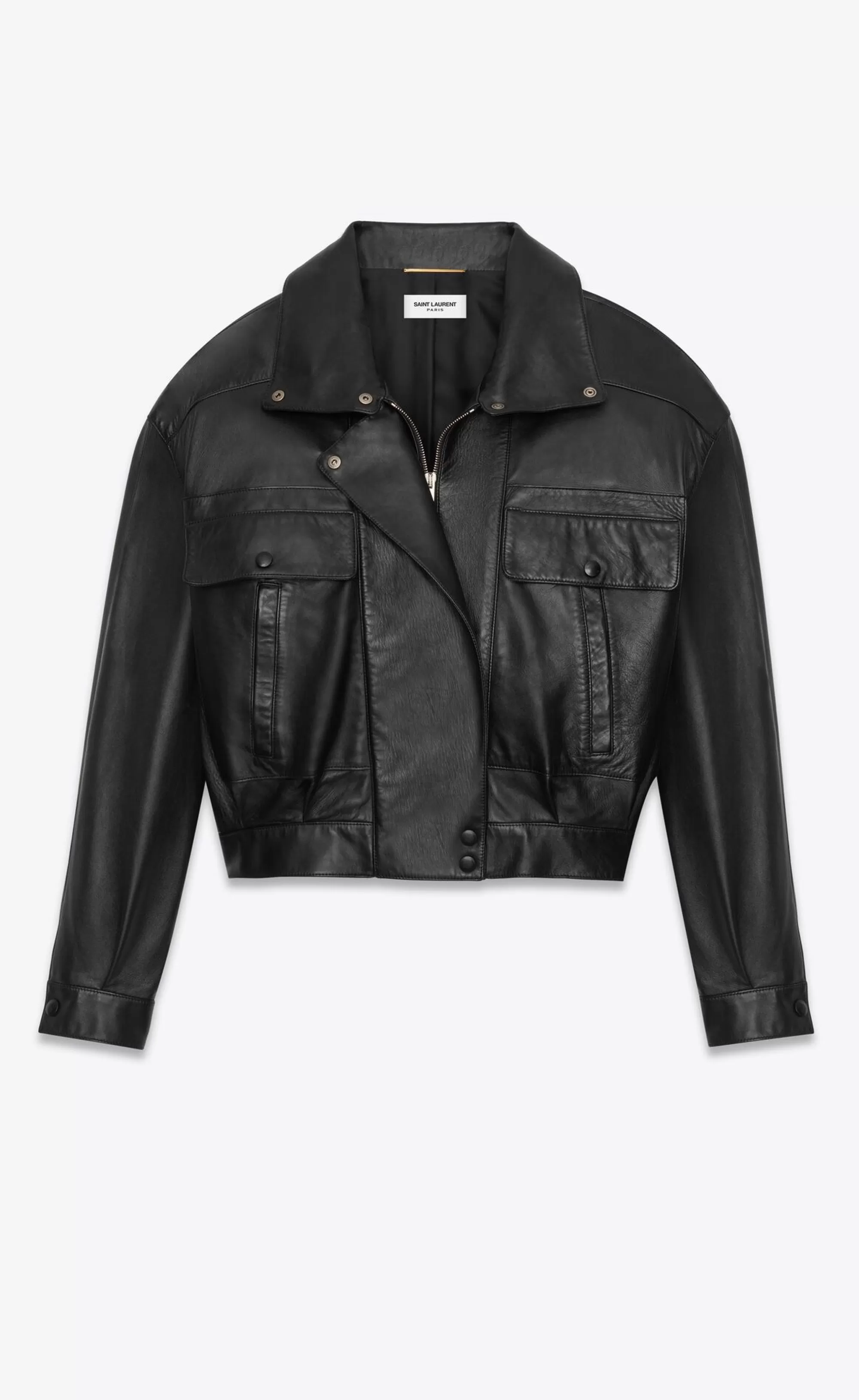 Women Saint Laurent Leather^Bomber Jacket In Lambskin | | YSL.com