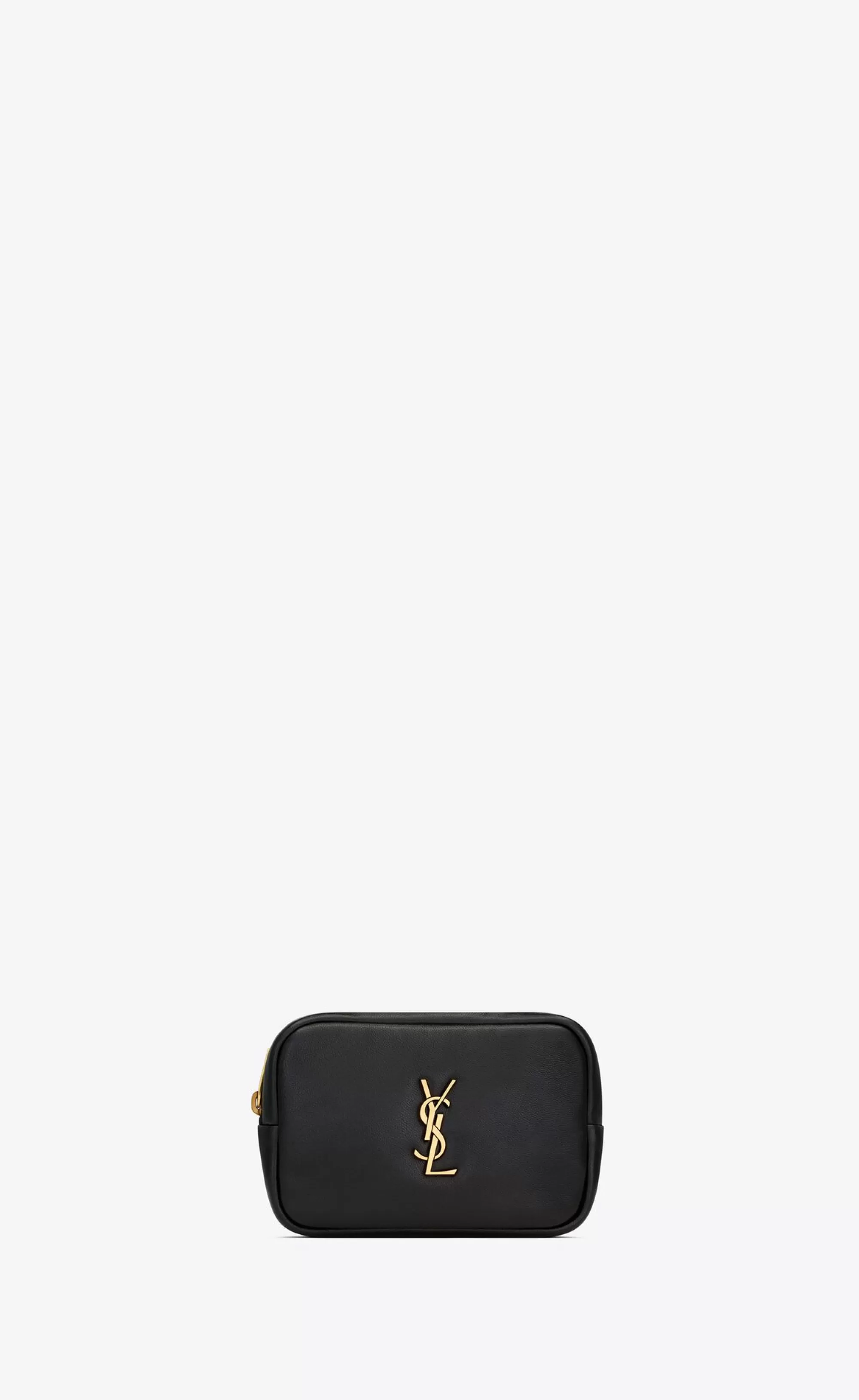 Women Saint Laurent SMALL ACCESSORIES | pouches^CALYPSO Baby Cosmetic Pouch In Lambskin | | YSL.com