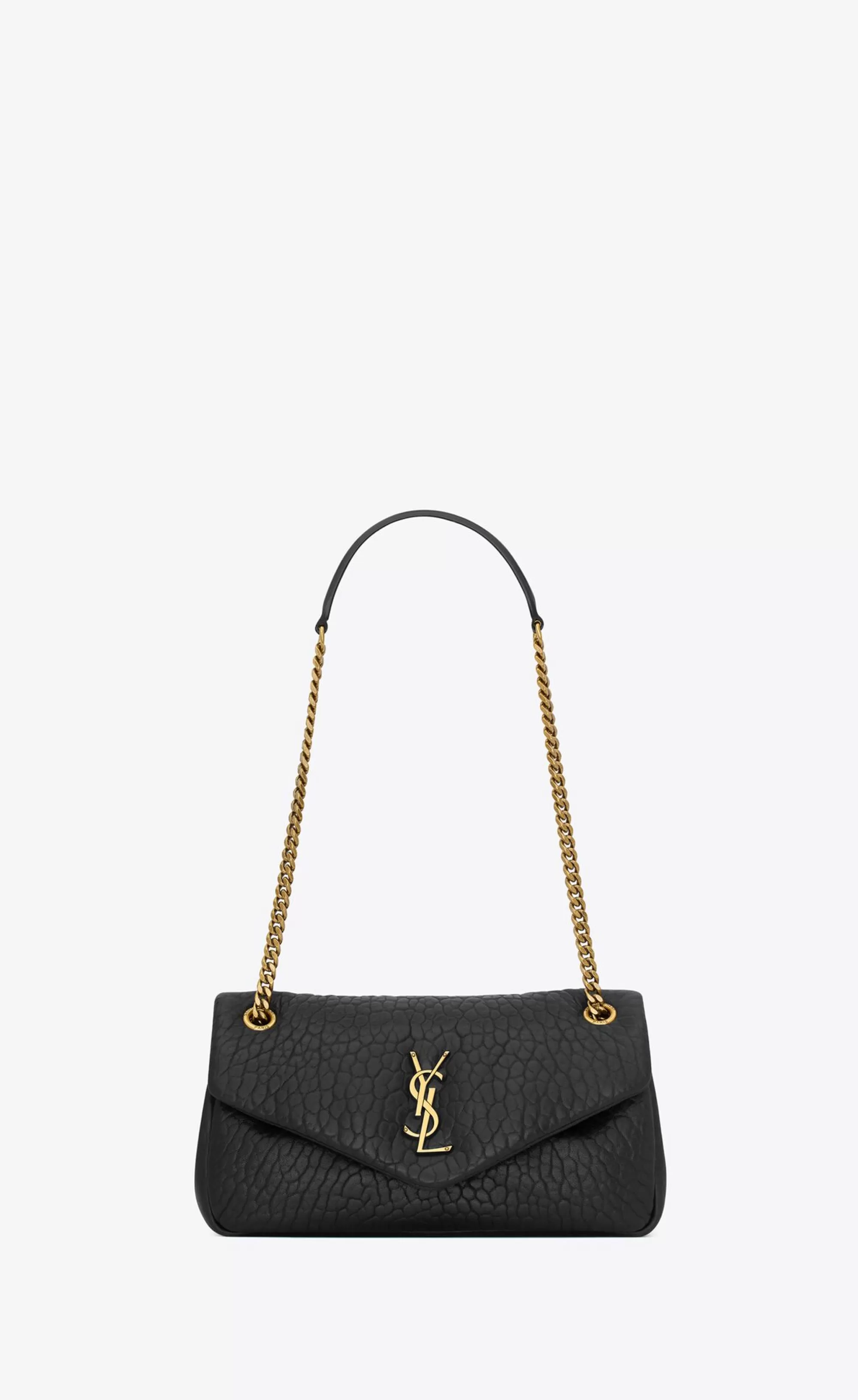 Women Saint Laurent SHOULDER BAGS^Calypso In Grained Lambskin | | YSL.com