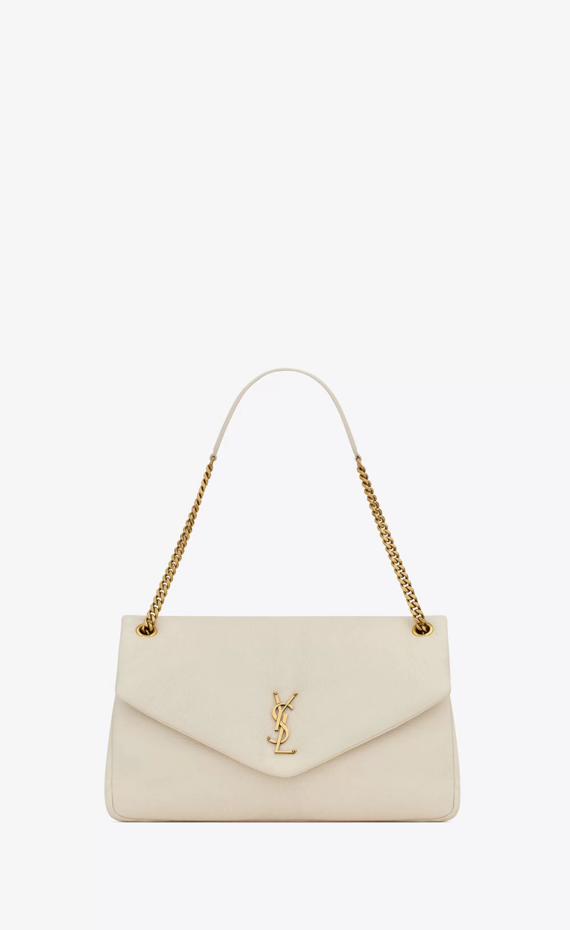 Women Saint Laurent SHOULDER BAGS^Calypso Large In Grained Lambskin | | YSL.com