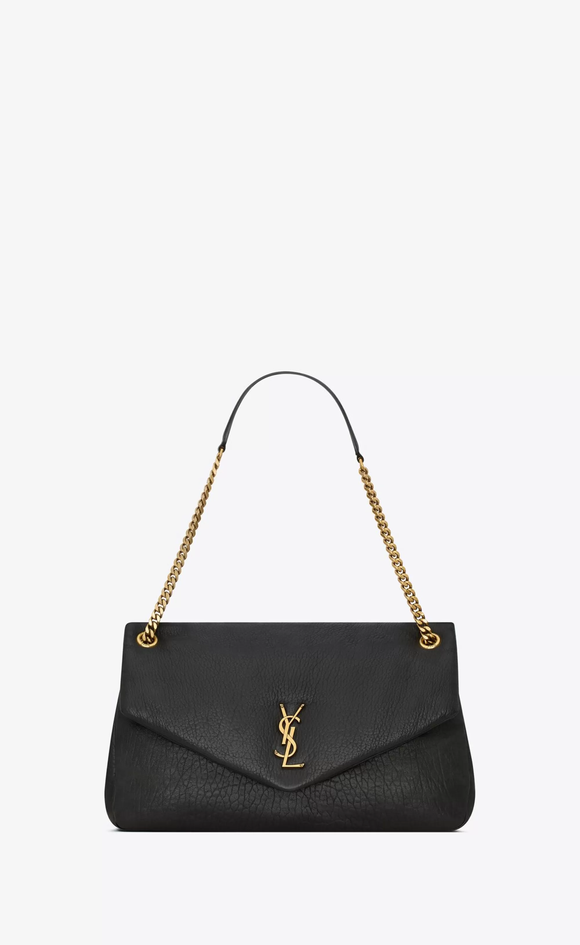 Women Saint Laurent SHOULDER BAGS^Calypso Large In Grained Lambskin | | YSL.com