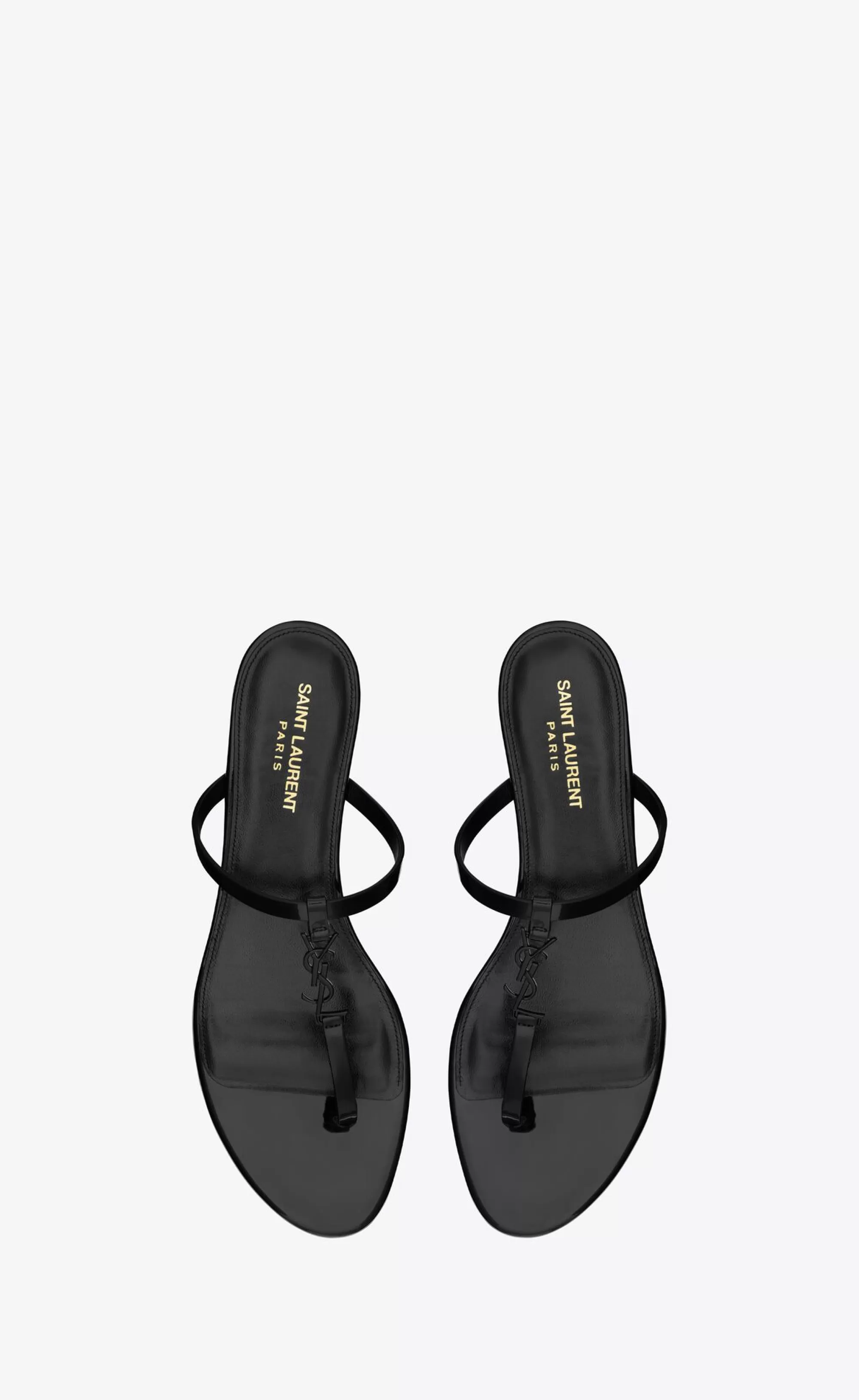 Women Saint Laurent Flat Sandals | FLATS^Cassandra Slides In Patent Leather | | YSL.com