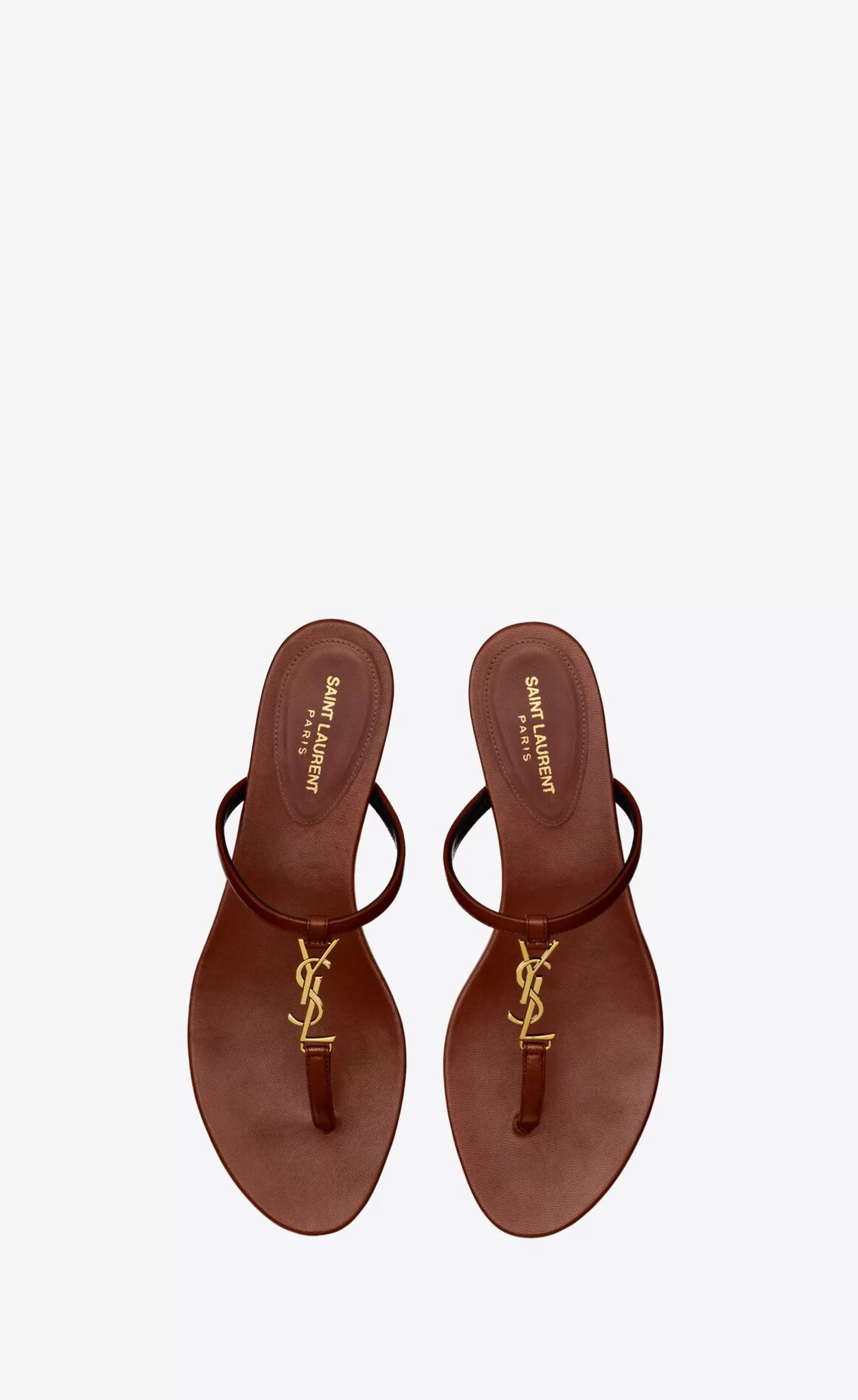 Women Saint Laurent Flat Sandals | FLATS^CASSANDRA Slides In Smooth Leather | | YSL.com