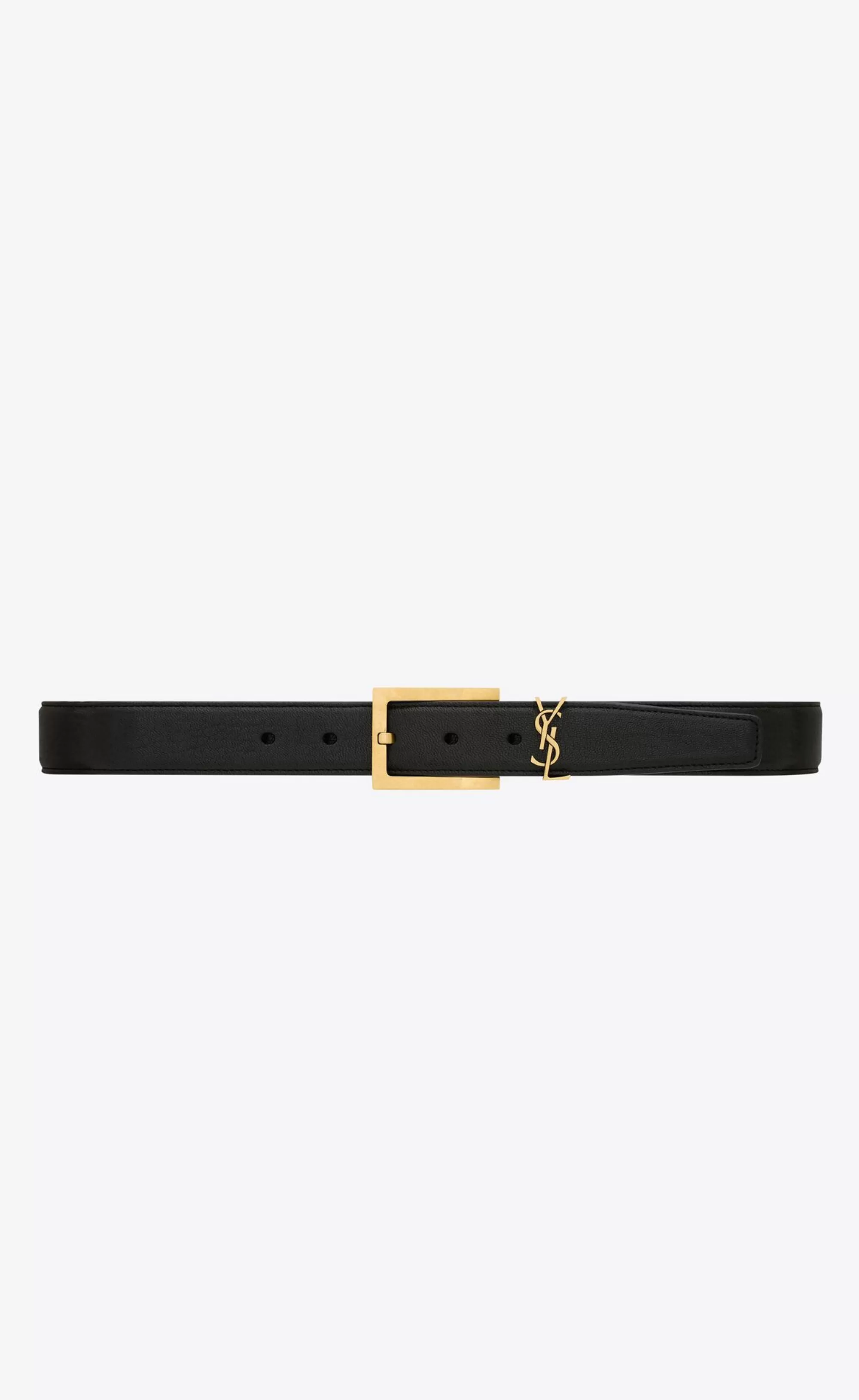 Women Saint Laurent BELTS^CASSANDRE Belt In Grained Lambskin | | YSL.com