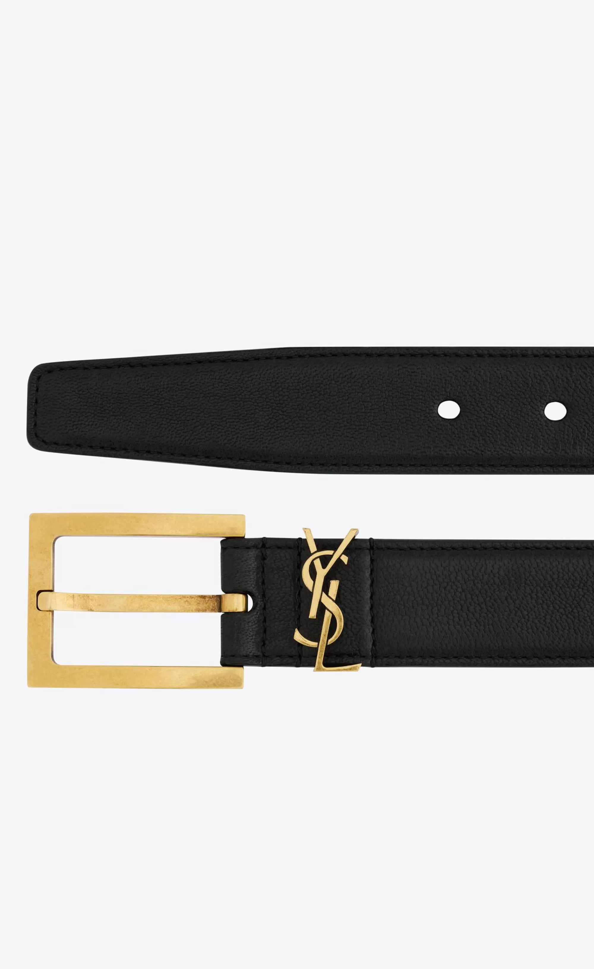 Women Saint Laurent BELTS^CASSANDRE Belt In Grained Lambskin | | YSL.com