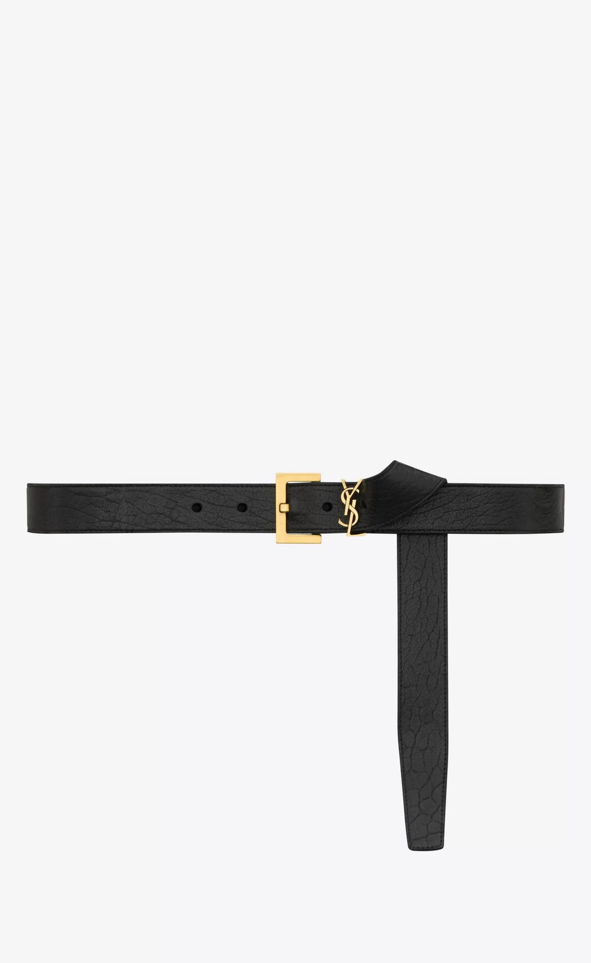 Women Saint Laurent BELTS^CASSANDRE Belt In Grained Lambskin | | YSL.com