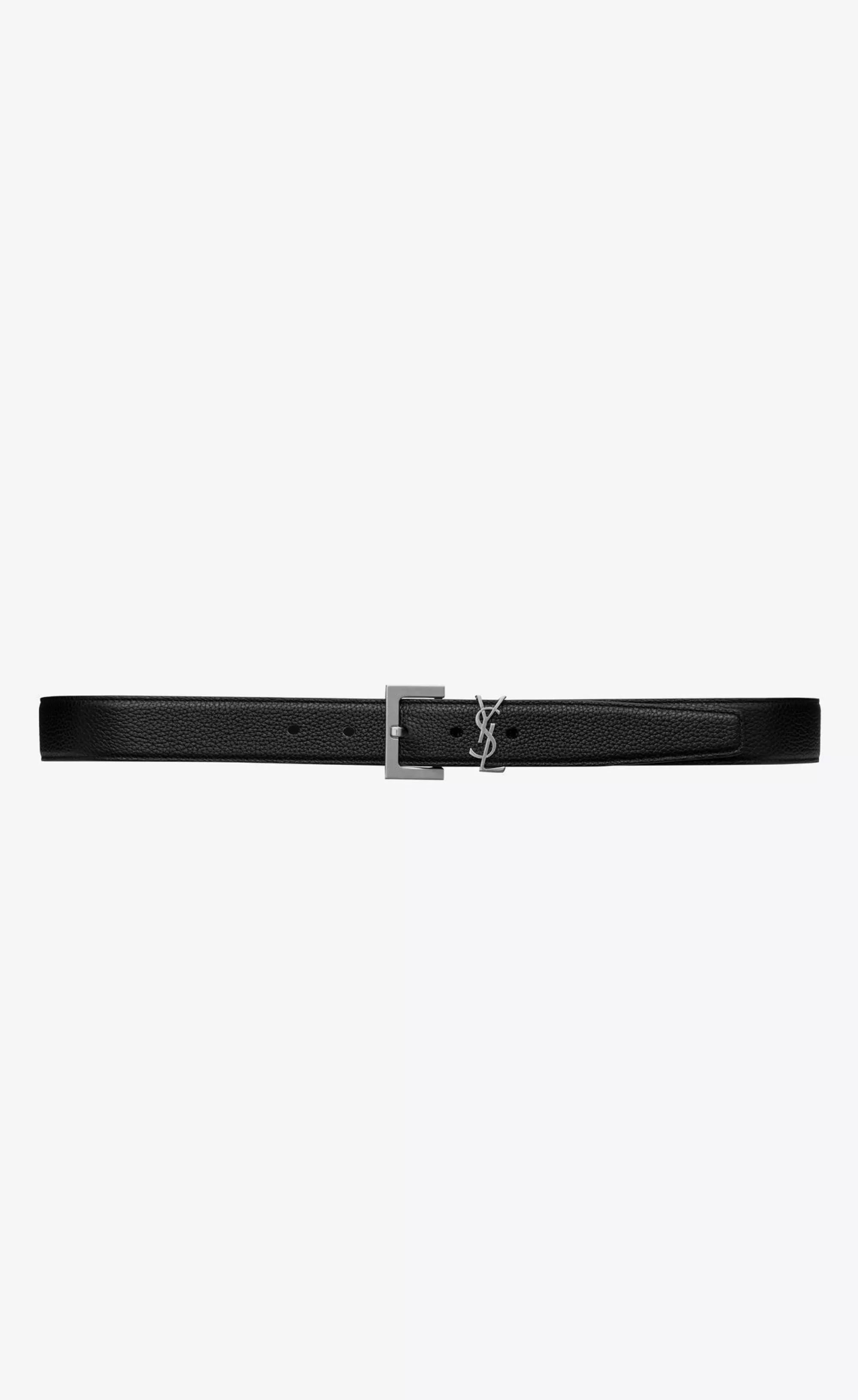 Saint Laurent BELTS^Cassandre BELT IN GRAINED LEATHER | | YSL.com