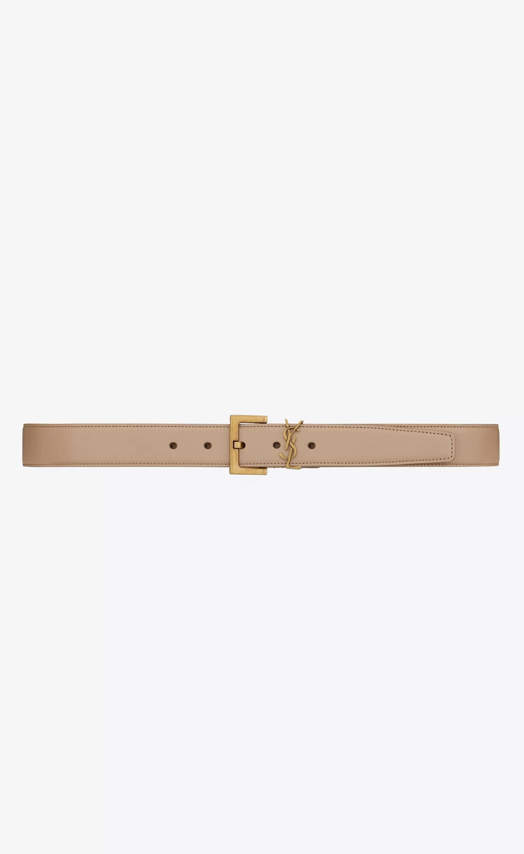 Women Saint Laurent BELTS^CASSANDRE BELT WITH SQUARE BUCKLE IN SHINY BOX LEATHER | | YSL.com