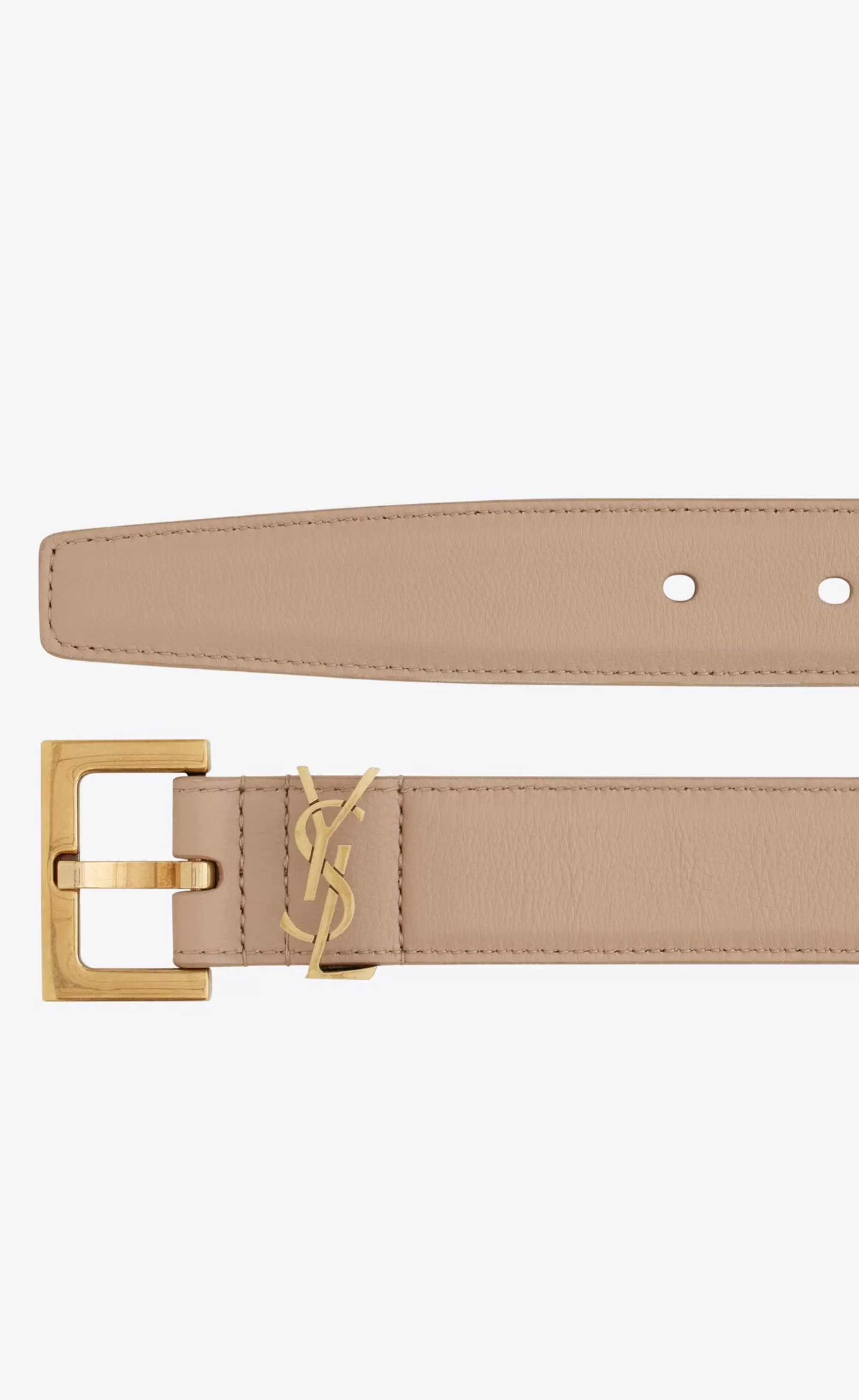 Women Saint Laurent BELTS^CASSANDRE BELT WITH SQUARE BUCKLE IN SHINY BOX LEATHER | | YSL.com