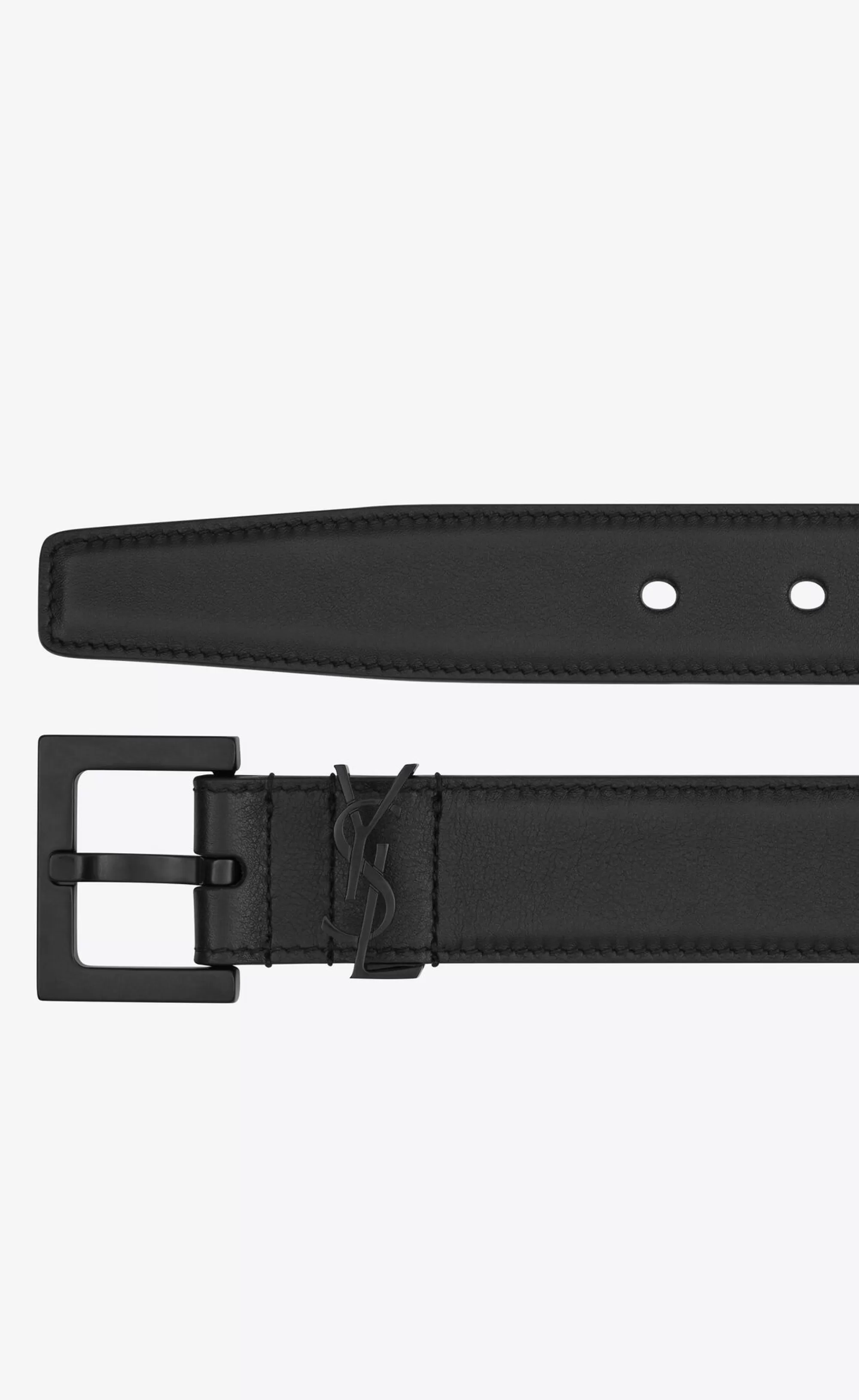 Women Saint Laurent BELTS^CASSANDRE BELT WITH SQUARE BUCKLE IN SHINY BOX LEATHER | | YSL.com