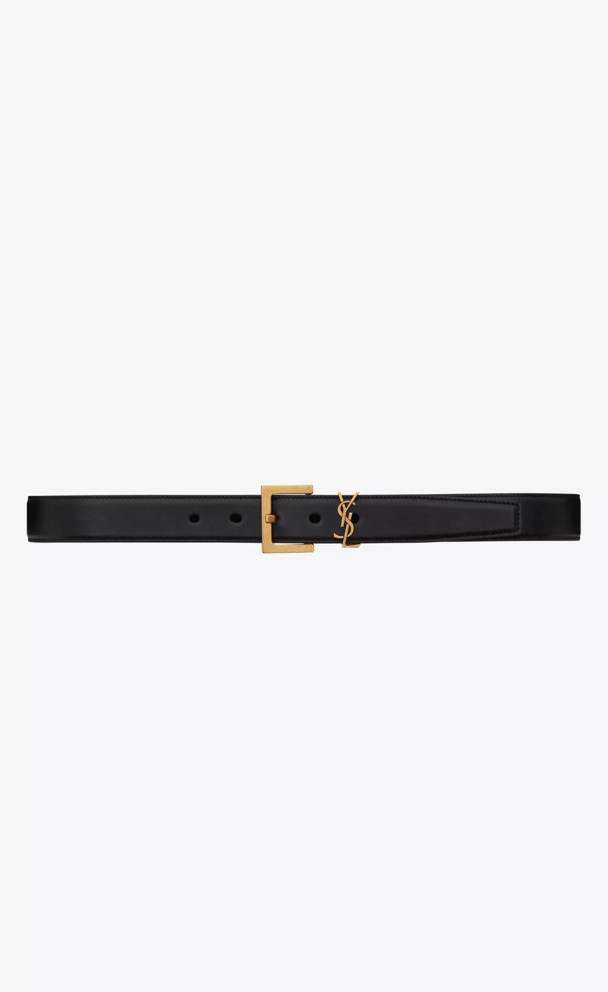 Women Saint Laurent BELTS^Cassandre Belt With Square Buckle In Smooth Leather | | YSL.com