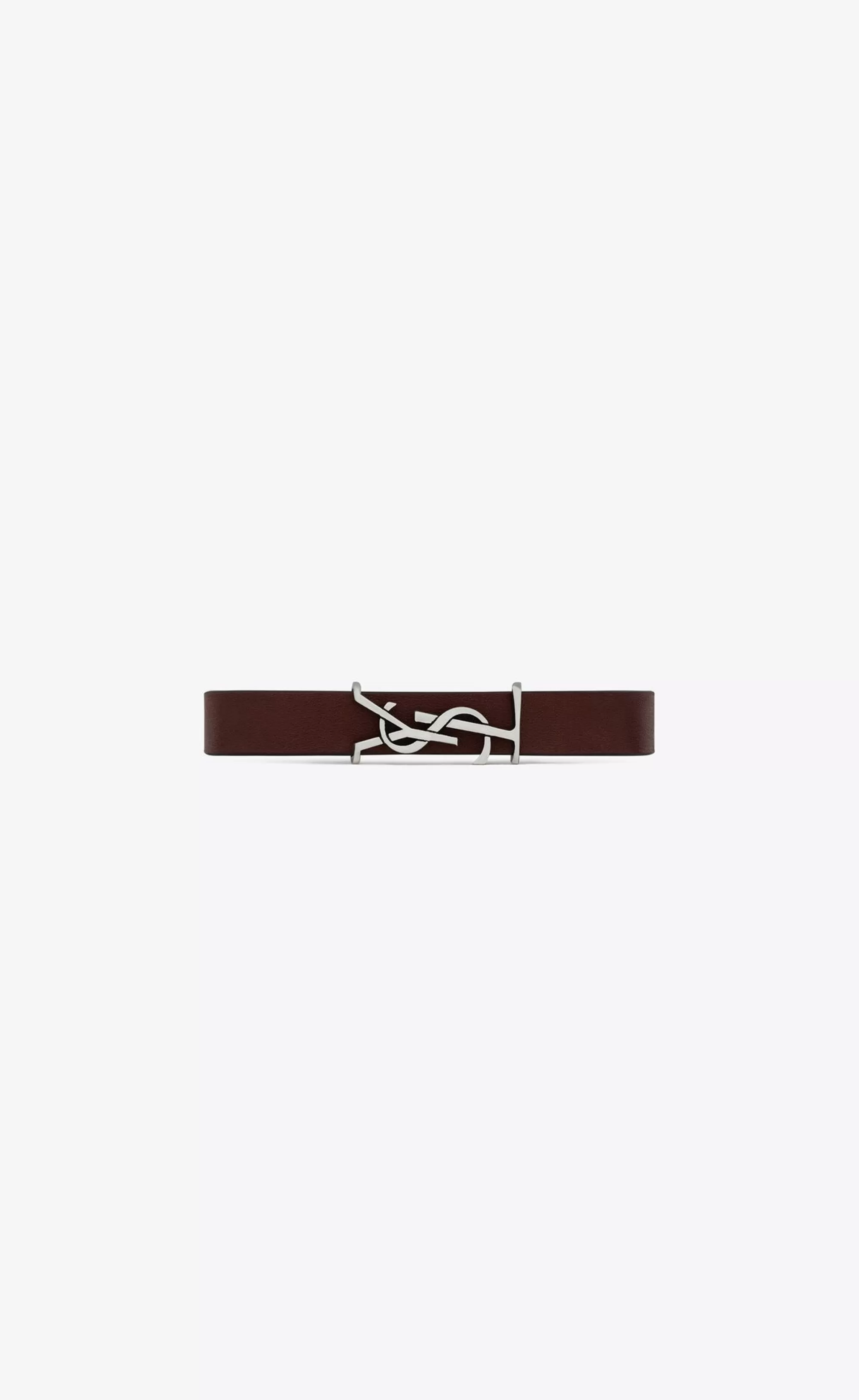 Saint Laurent Leather bracelets^CASSANDRE Bracelet In Leather | | YSL.com