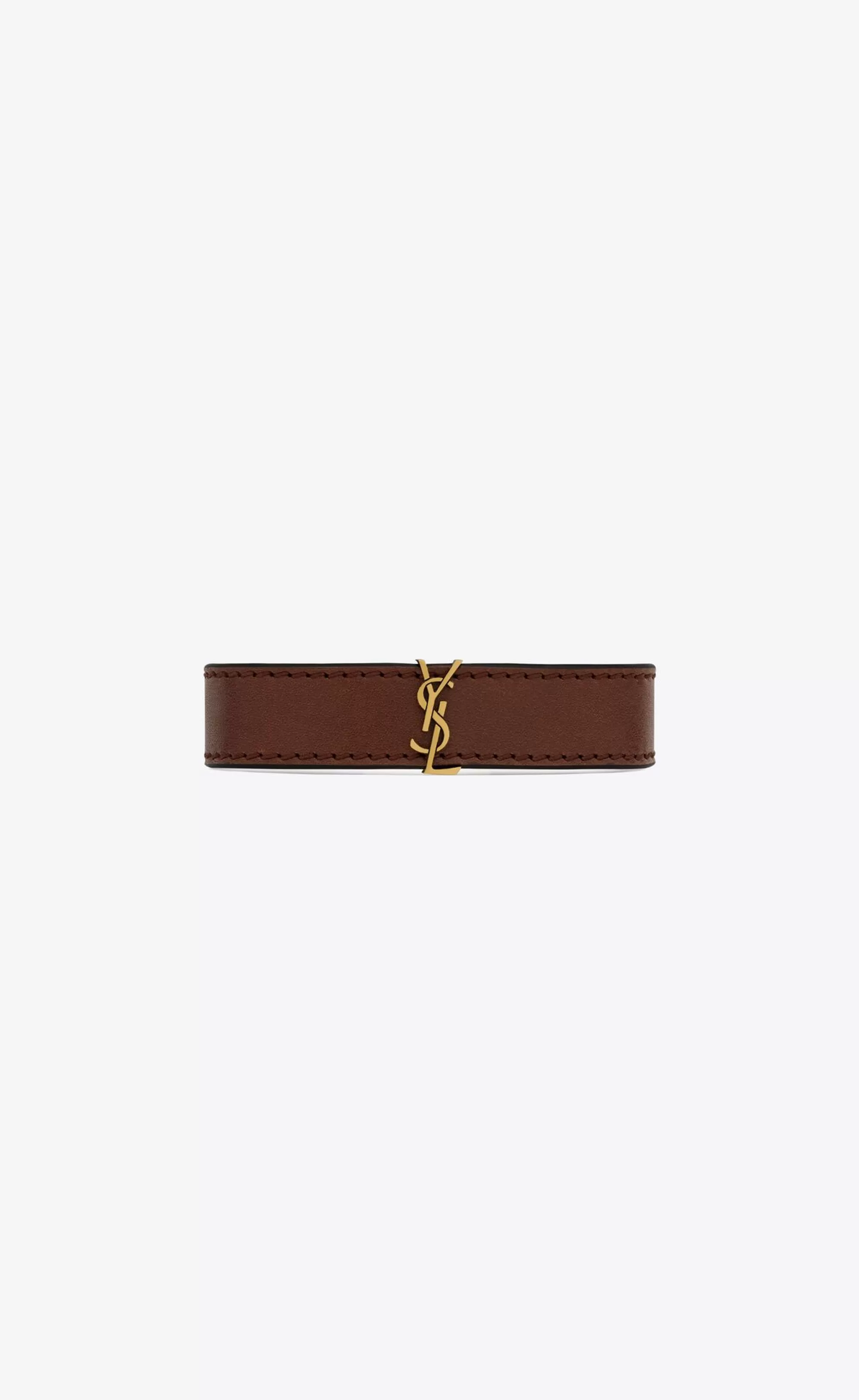 Saint Laurent Leather bracelets^CASSANDRE Bracelet In Leather | | YSL.com