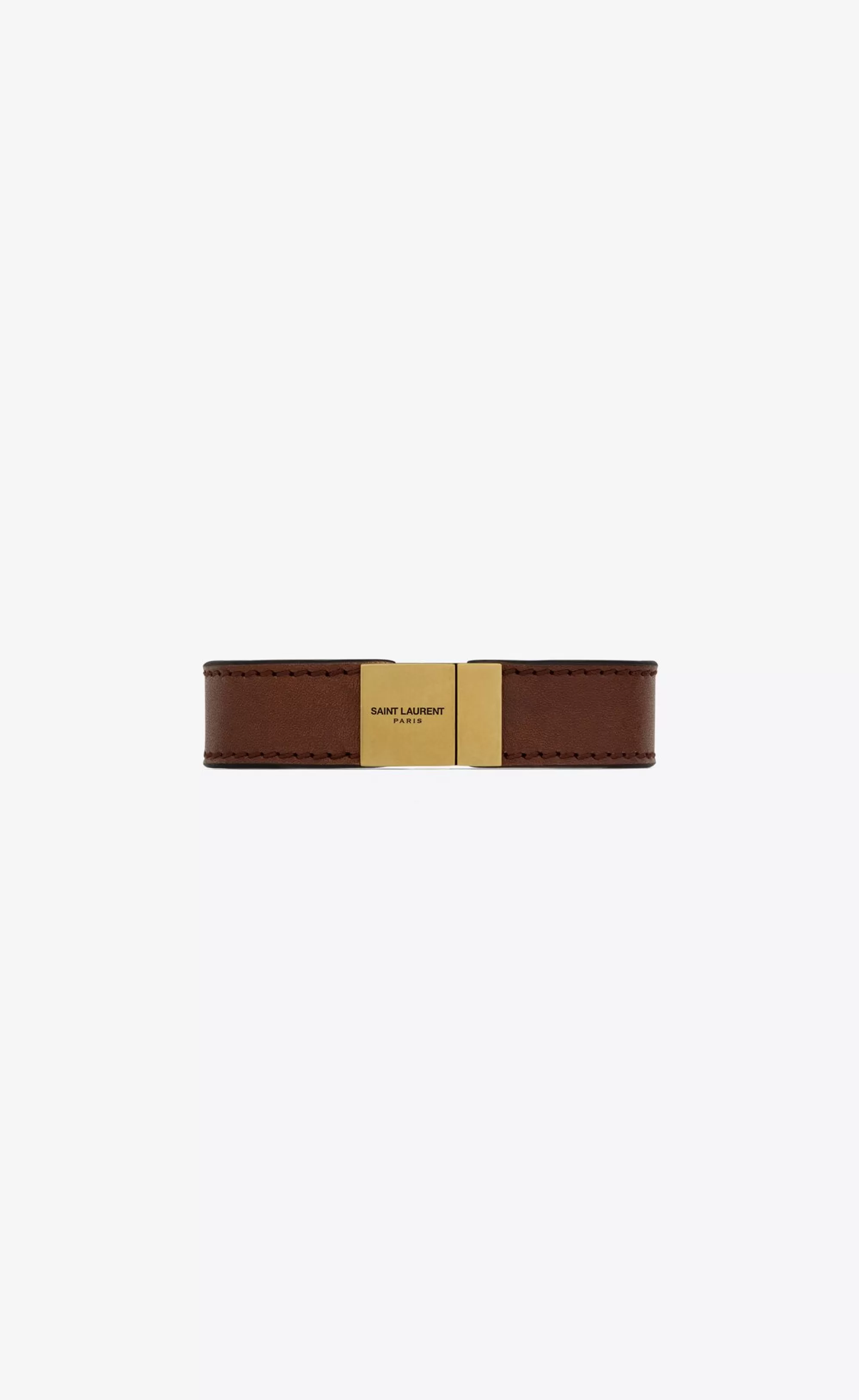 Saint Laurent Leather bracelets^CASSANDRE Bracelet In Leather | | YSL.com