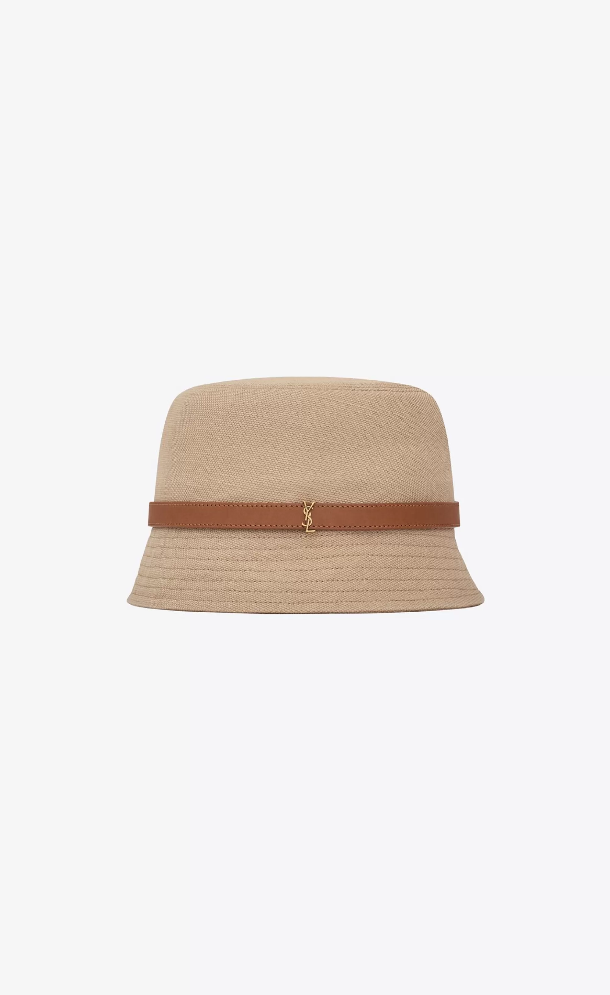 Women Saint Laurent HATS | HATS AND GLOVES^CASSANDRE Bucket Hat In Canvas | | YSL.com