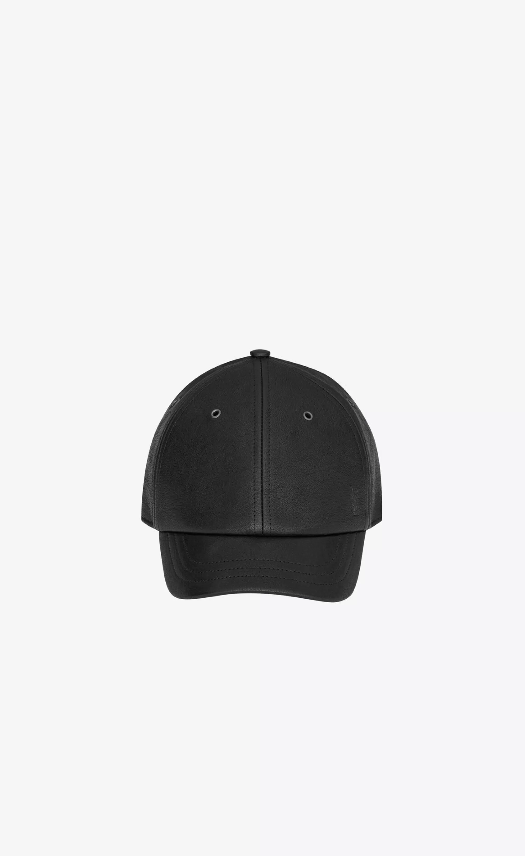 Women Saint Laurent HATS | HATS AND GLOVES^CASSANDRE Cap In Leather | | YSL.com