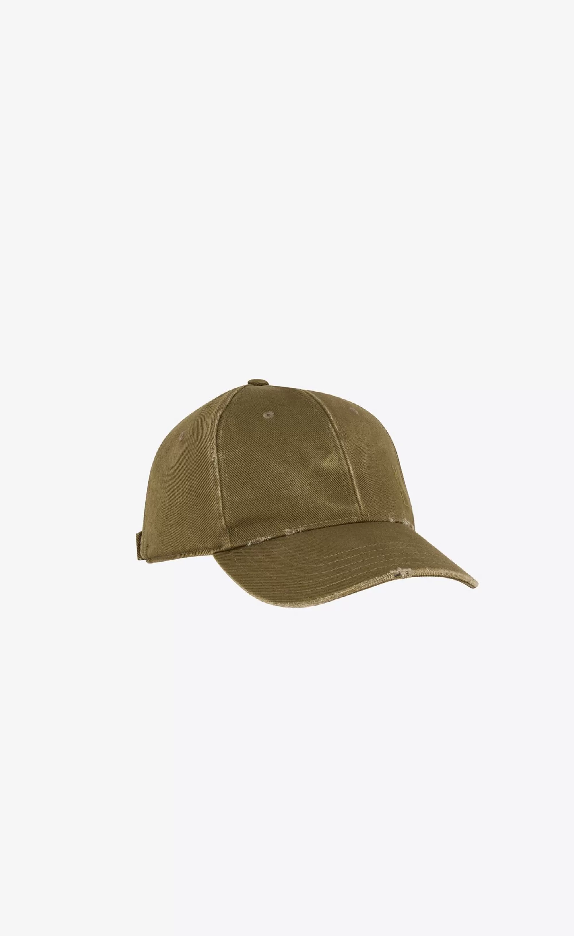 Women Saint Laurent HATS | HATS AND GLOVES^CASSANDRE Cap In Washed Denim | | YSL.com