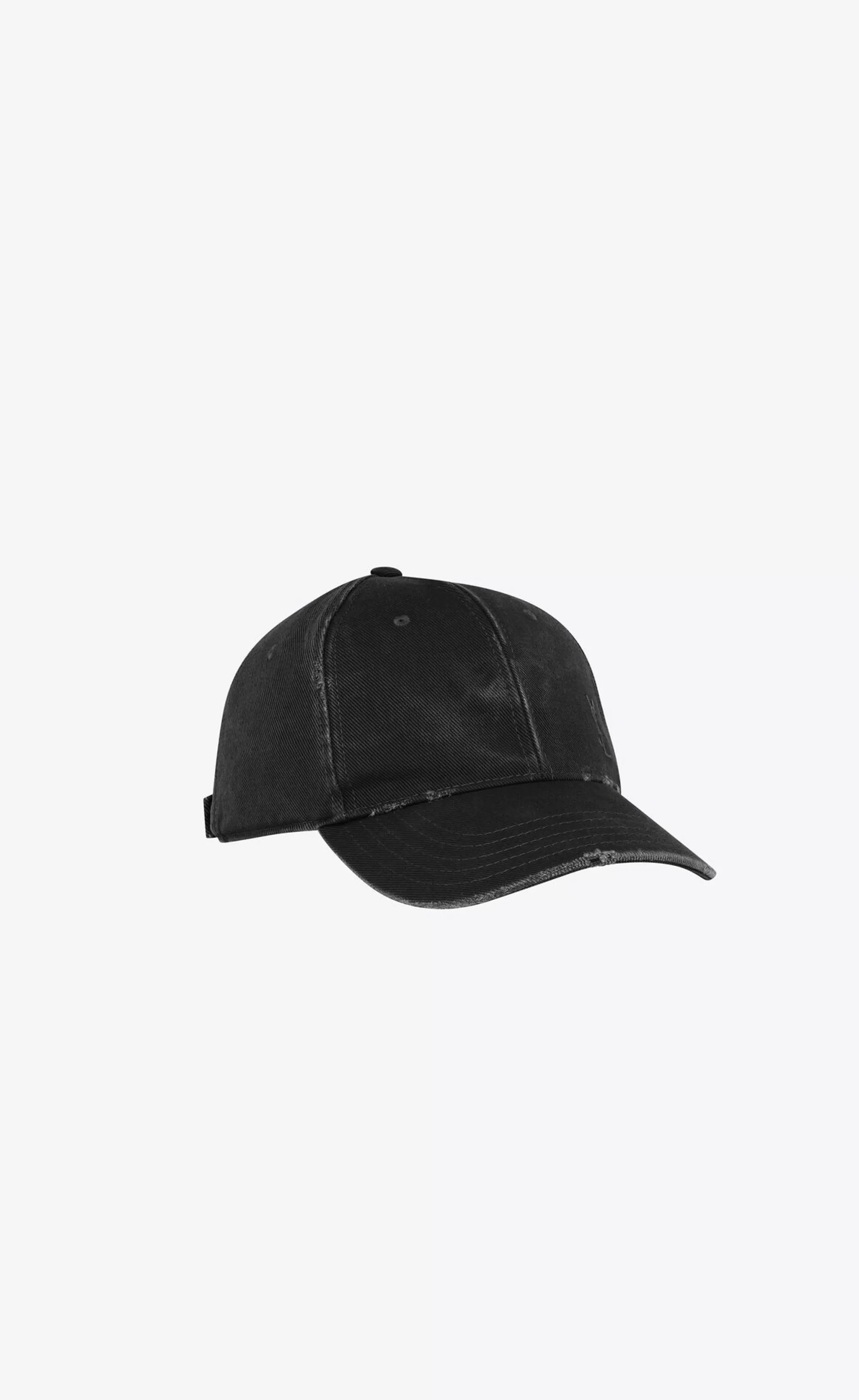 Women Saint Laurent HATS | HATS AND GLOVES^CASSANDRE Cap In Washed Denim | | YSL.com