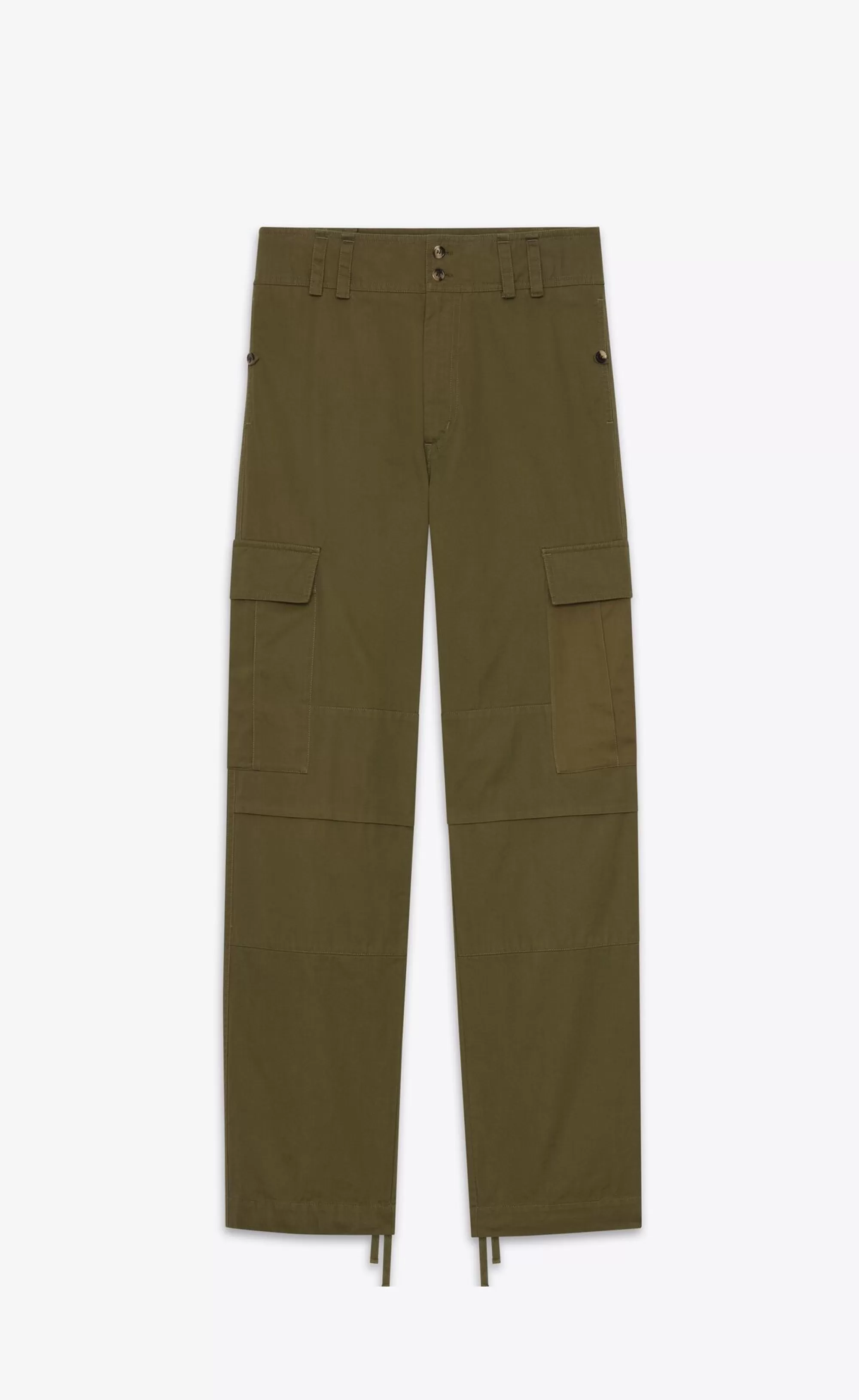 Women Saint Laurent Denim^CASSANDRE Cargo Pants In Cotton Twill | | YSL.com