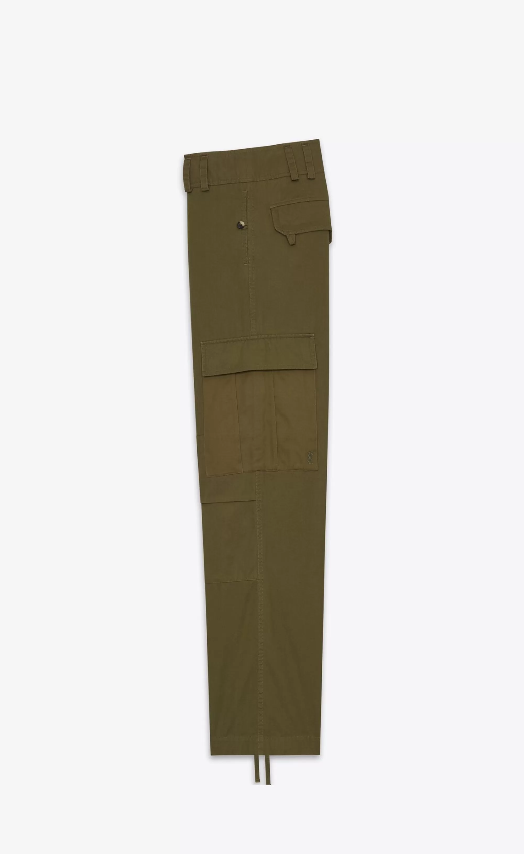 Women Saint Laurent Denim^CASSANDRE Cargo Pants In Cotton Twill | | YSL.com