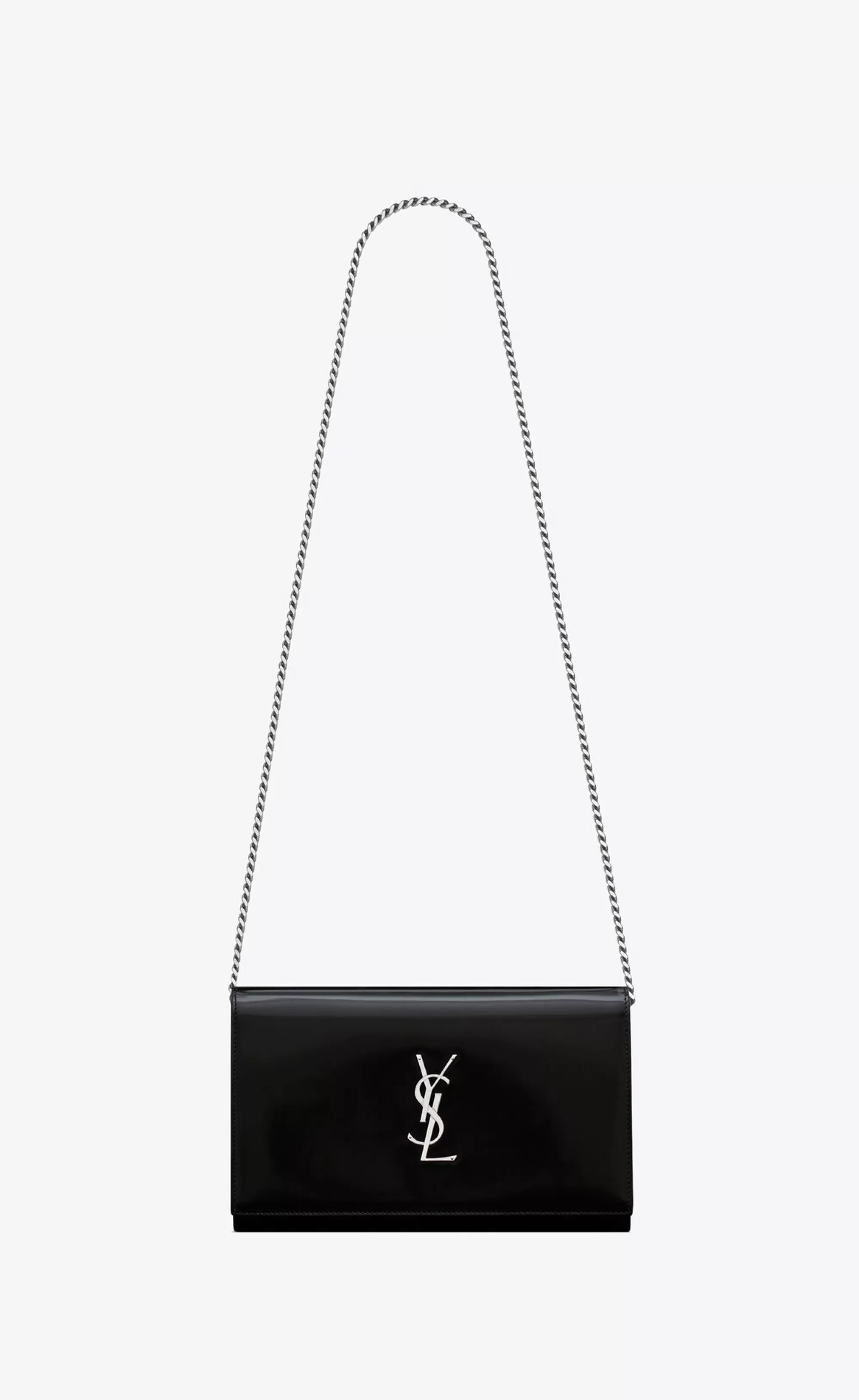 Women Saint Laurent CHAIN WALLETS^CASSANDRE Chain Wallet In Brushed Leather | | YSL.com