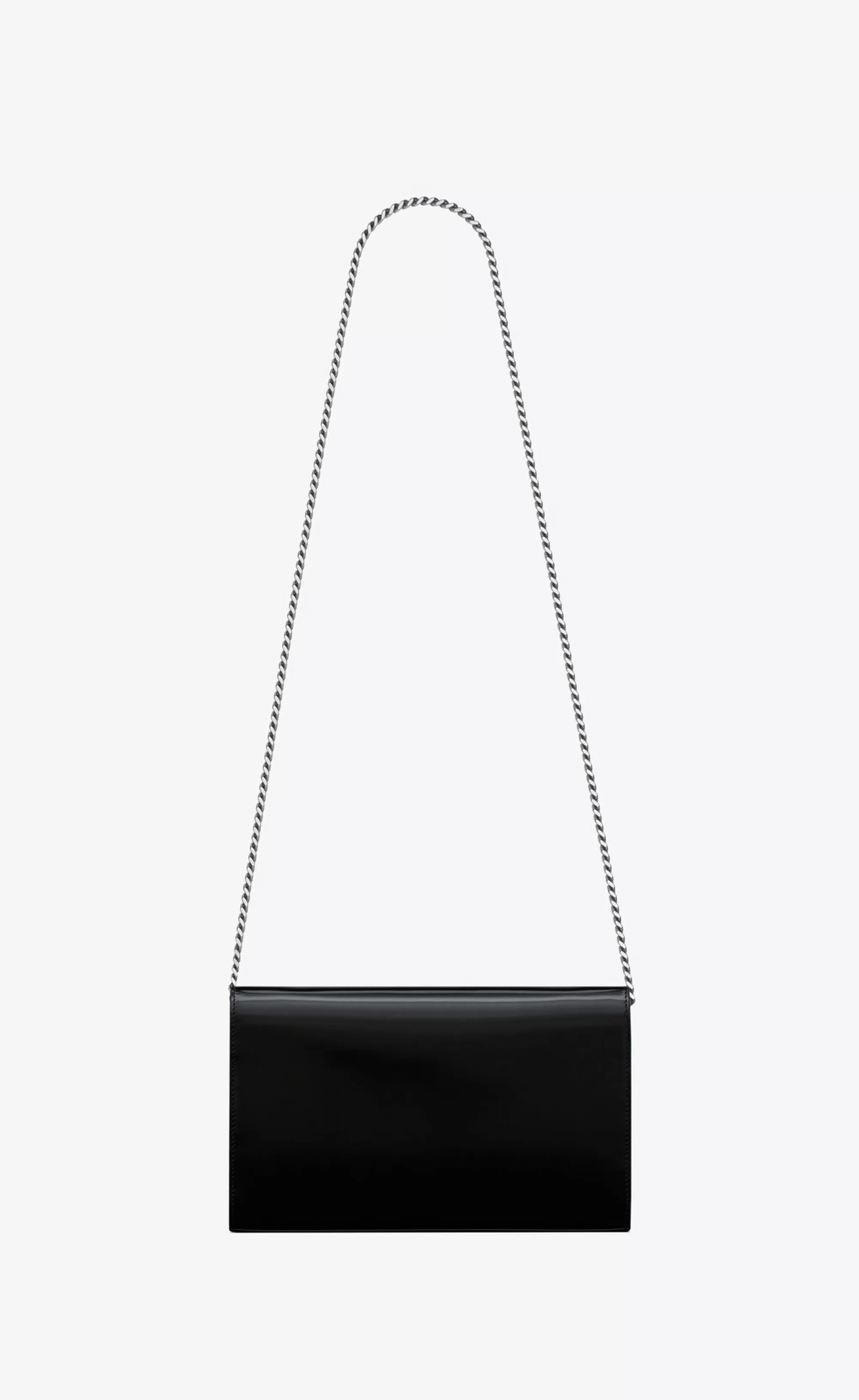 Women Saint Laurent CHAIN WALLETS^CASSANDRE Chain Wallet In Brushed Leather | | YSL.com