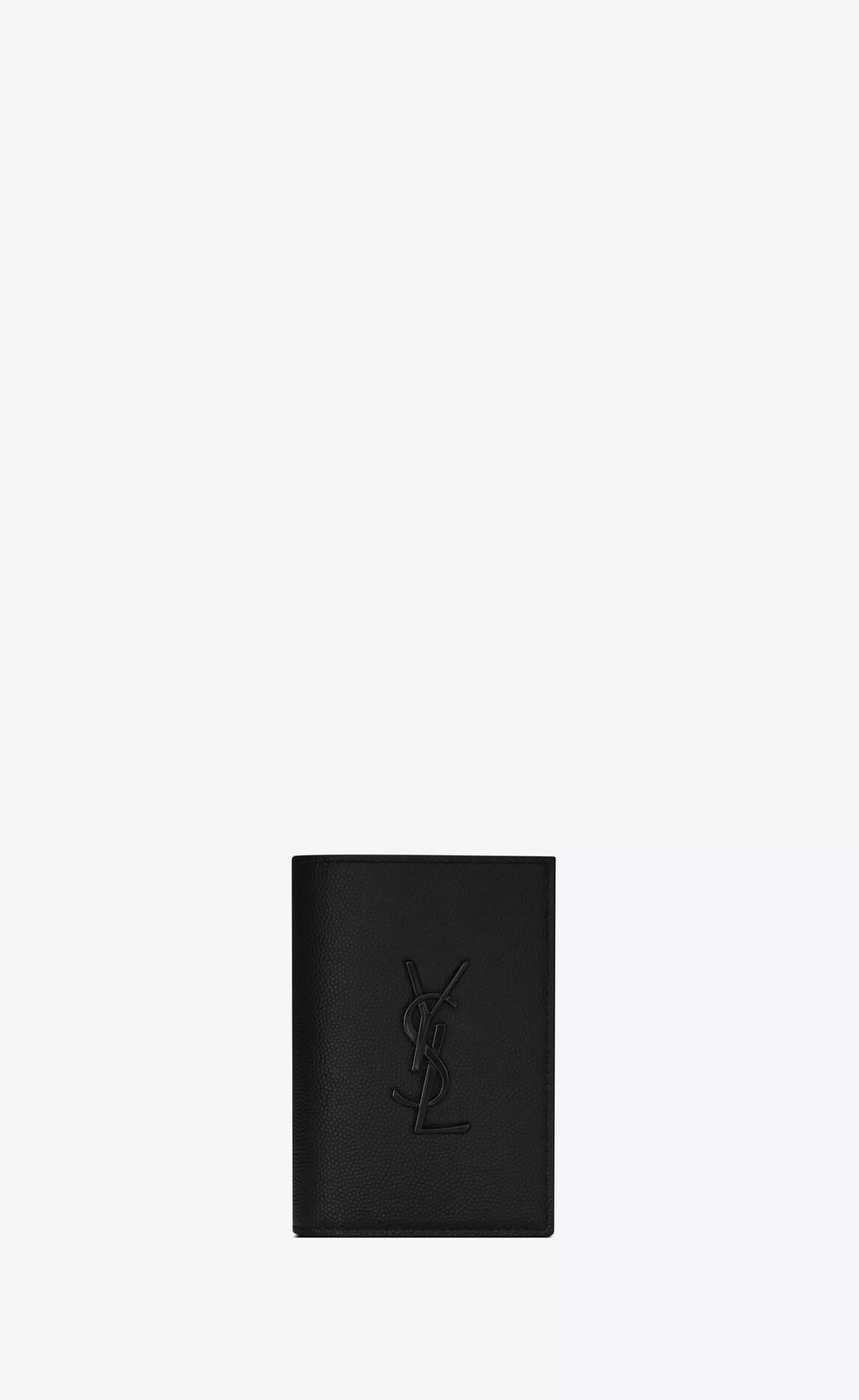 Saint Laurent CARD CASES^CASSANDRE Credit Card Wallet In Grain De Poudre Embossed Leather | | YSL.com