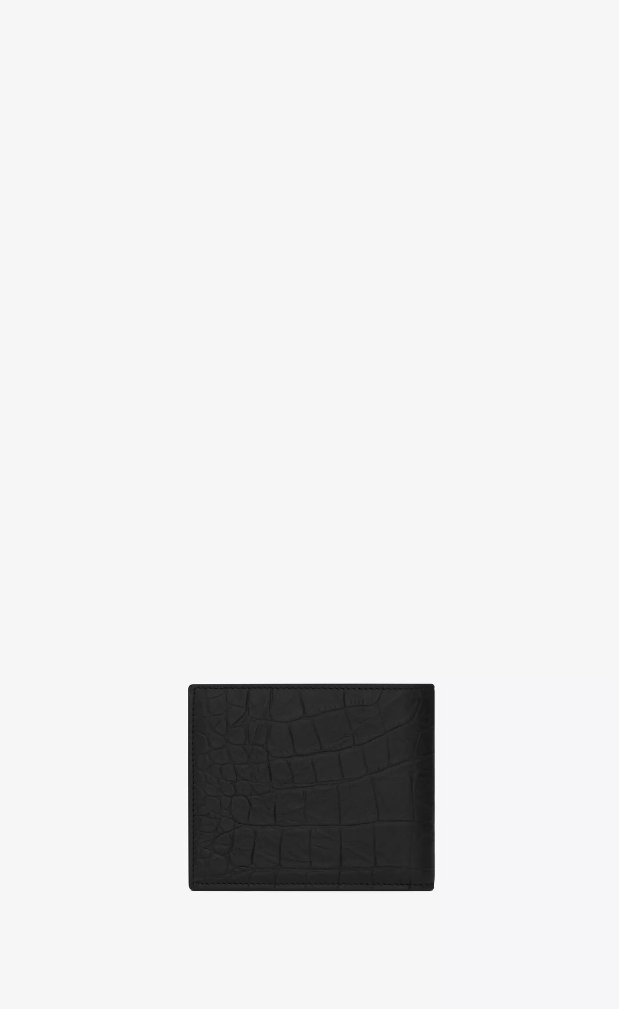 Saint Laurent WALLETS^CASSANDRE East/West Wallet In CROCODILE-EMBOSSED Leather | | YSL.com