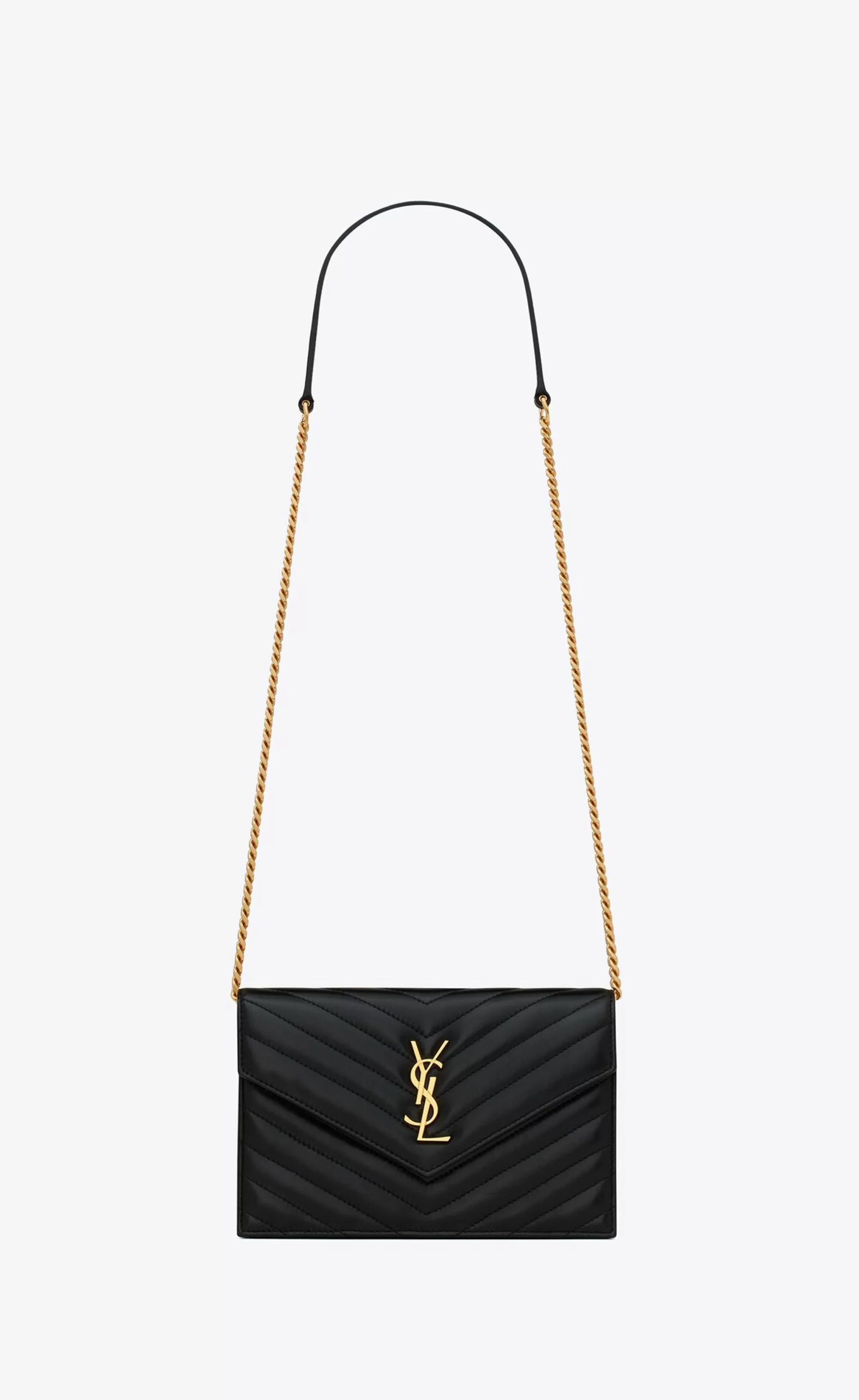 Women Saint Laurent CHAIN WALLETS | MINI BAGS^CASSANDRE ENVELOPE CHAIN WALLET IN LAMBSKIN | | YSL.com