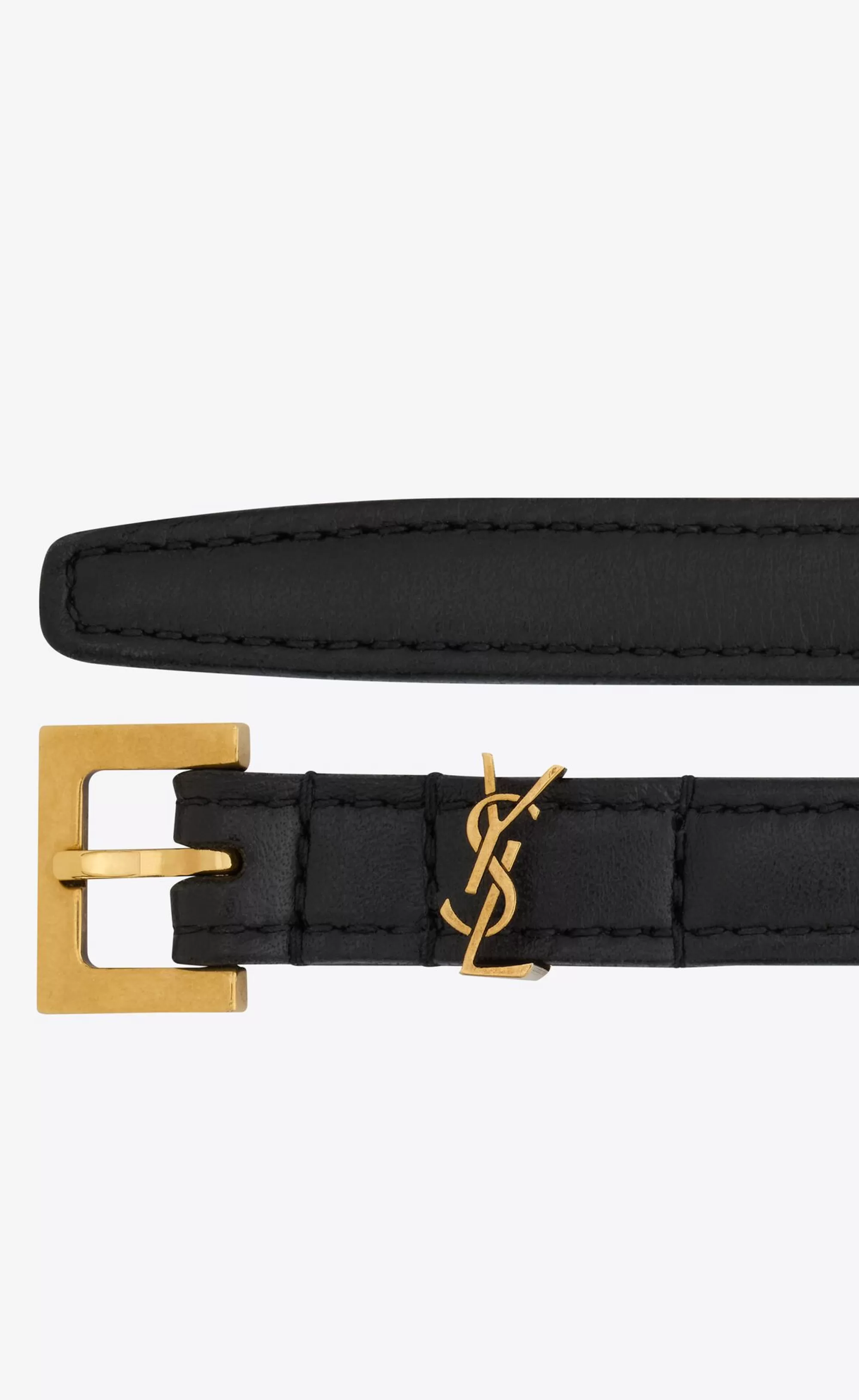 Women Saint Laurent BELTS^CASSANDRE Extra Thin Belt In Smooth Leather | | YSL.com