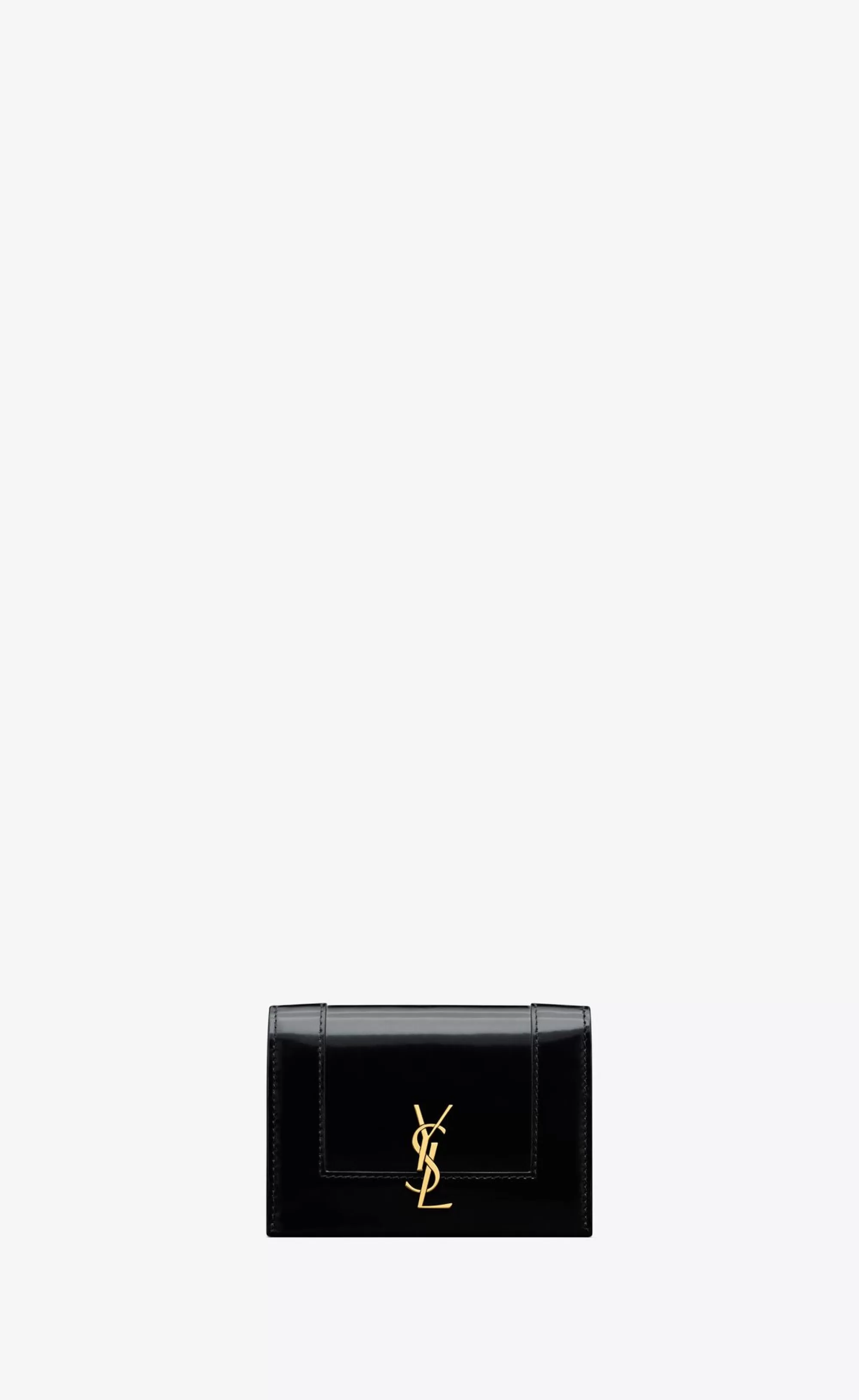 Women Saint Laurent CARD CASES^CASSANDRE Flap Card Case In Shiny Leather | | YSL.com
