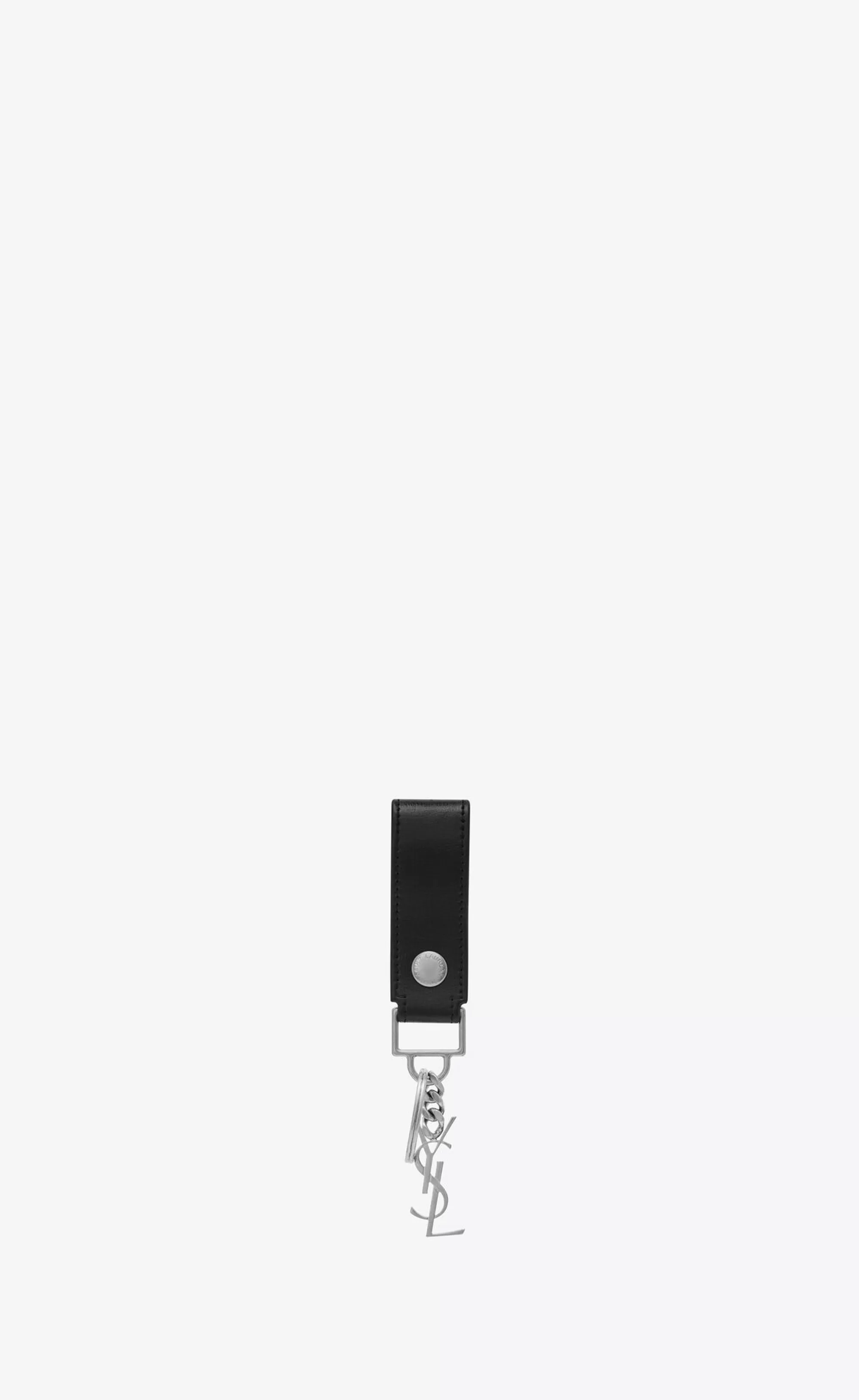 Saint Laurent OTHER ACCESSORIES^CASSANDRE Key Ring In Smooth Leather | | YSL.com