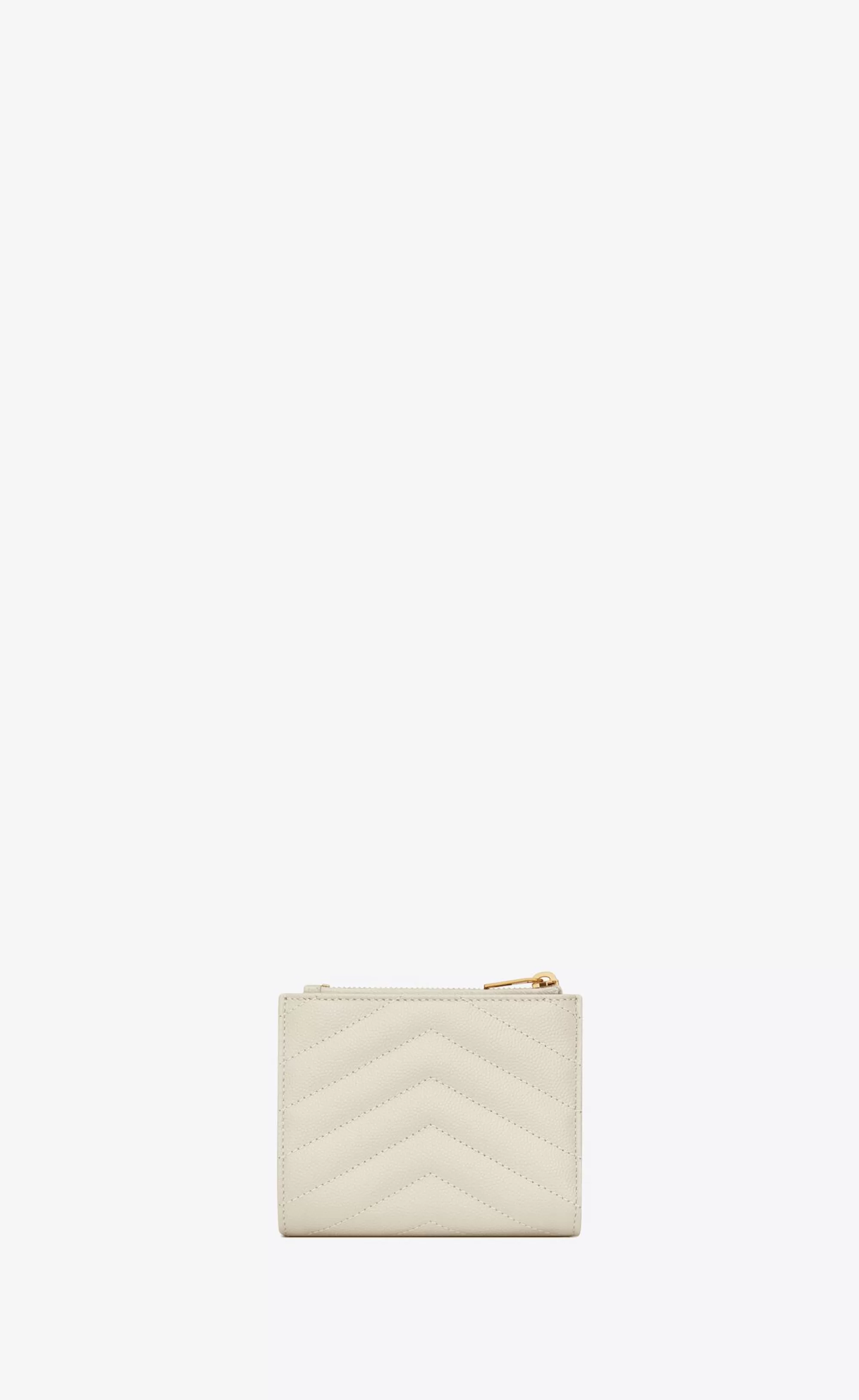 Women Saint Laurent WALLETS^CASSANDRE MATELASSÉ Bi-fold Wallet In Grain De Poudre Embossed Leather | | YSL.com