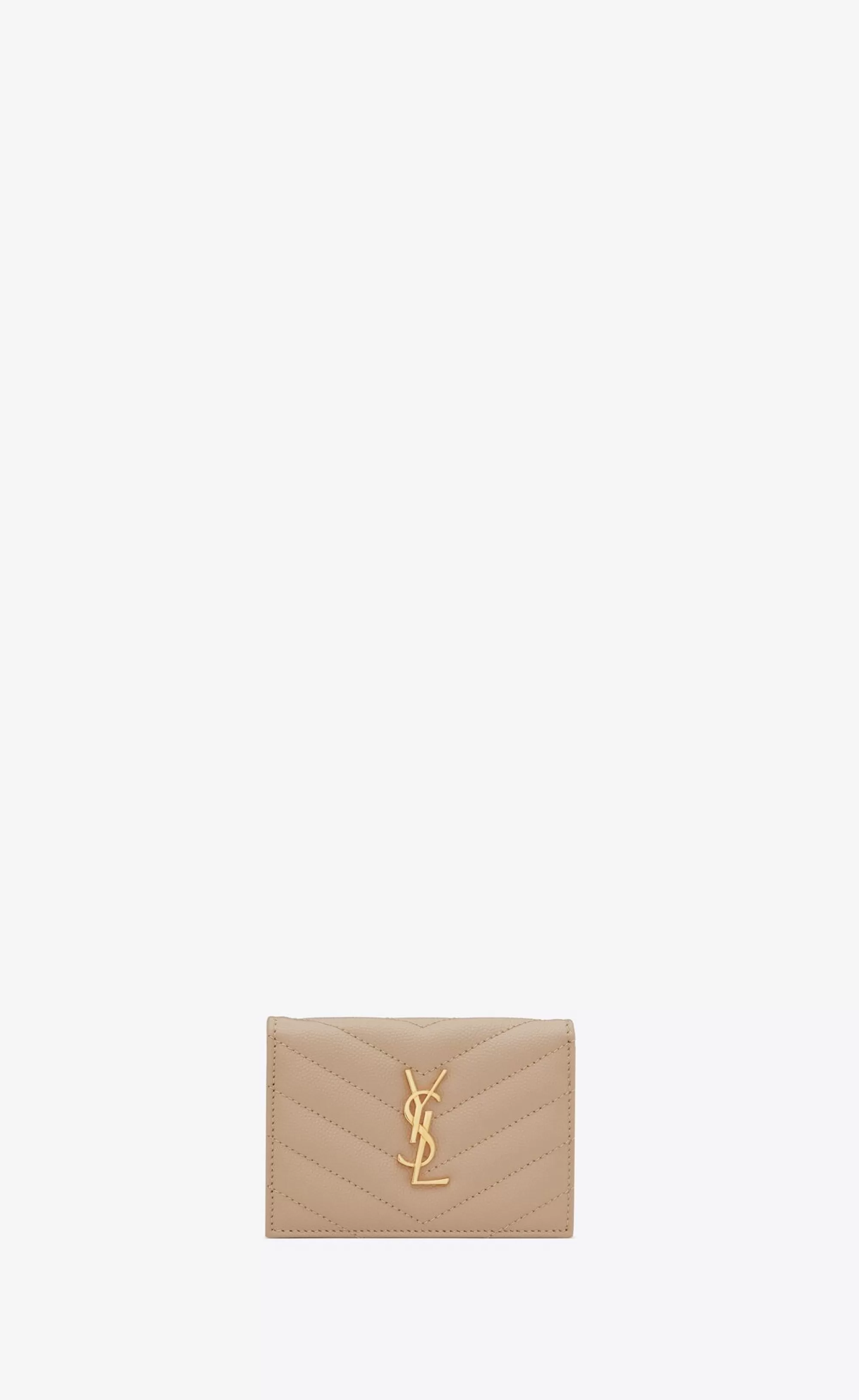 Women Saint Laurent CARD CASES^CASSANDRE MATELASSÉ Business Card Case In Grain De Poudre Embossed Leather | | YSL.com