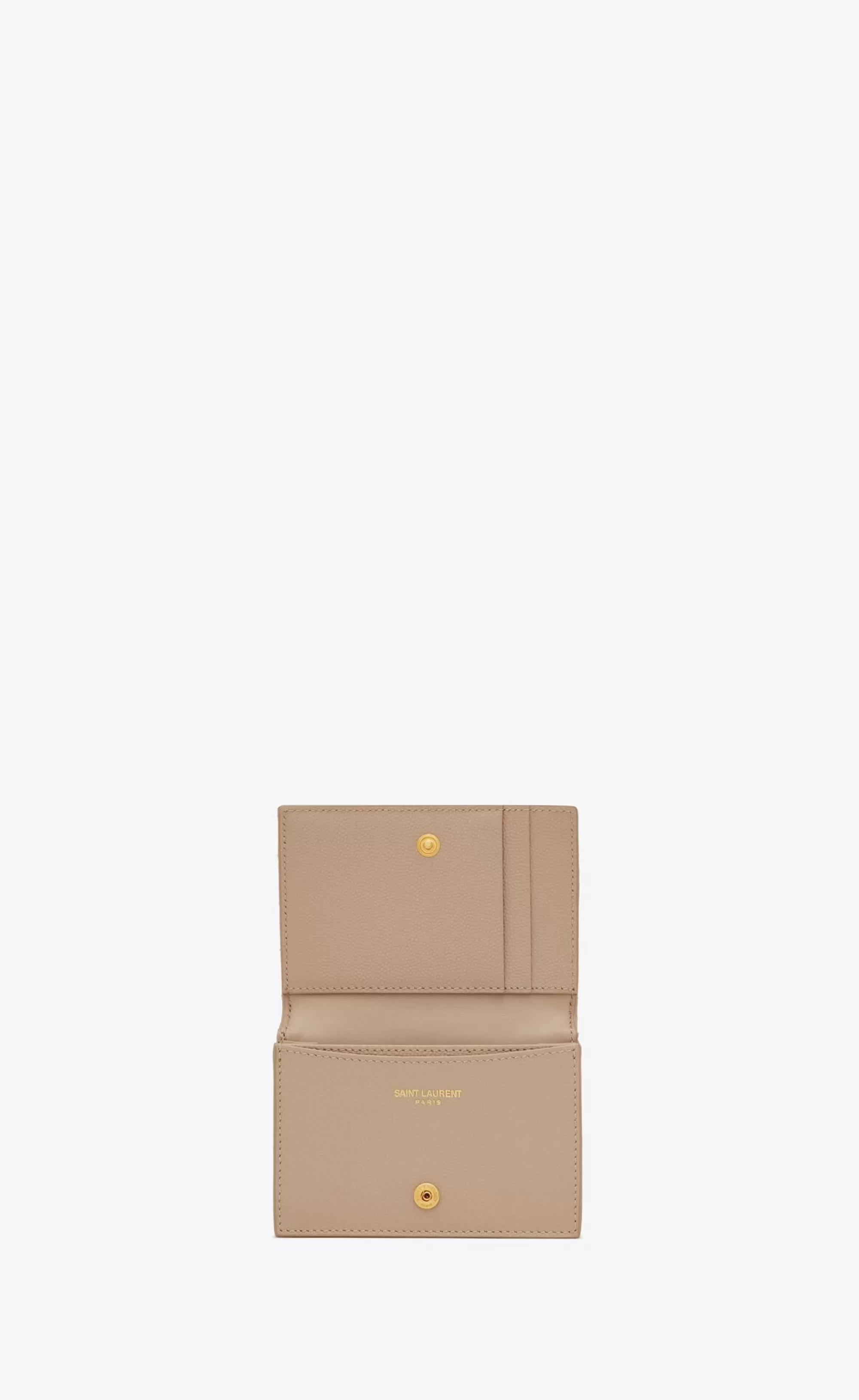Women Saint Laurent CARD CASES^CASSANDRE MATELASSÉ Business Card Case In Grain De Poudre Embossed Leather | | YSL.com